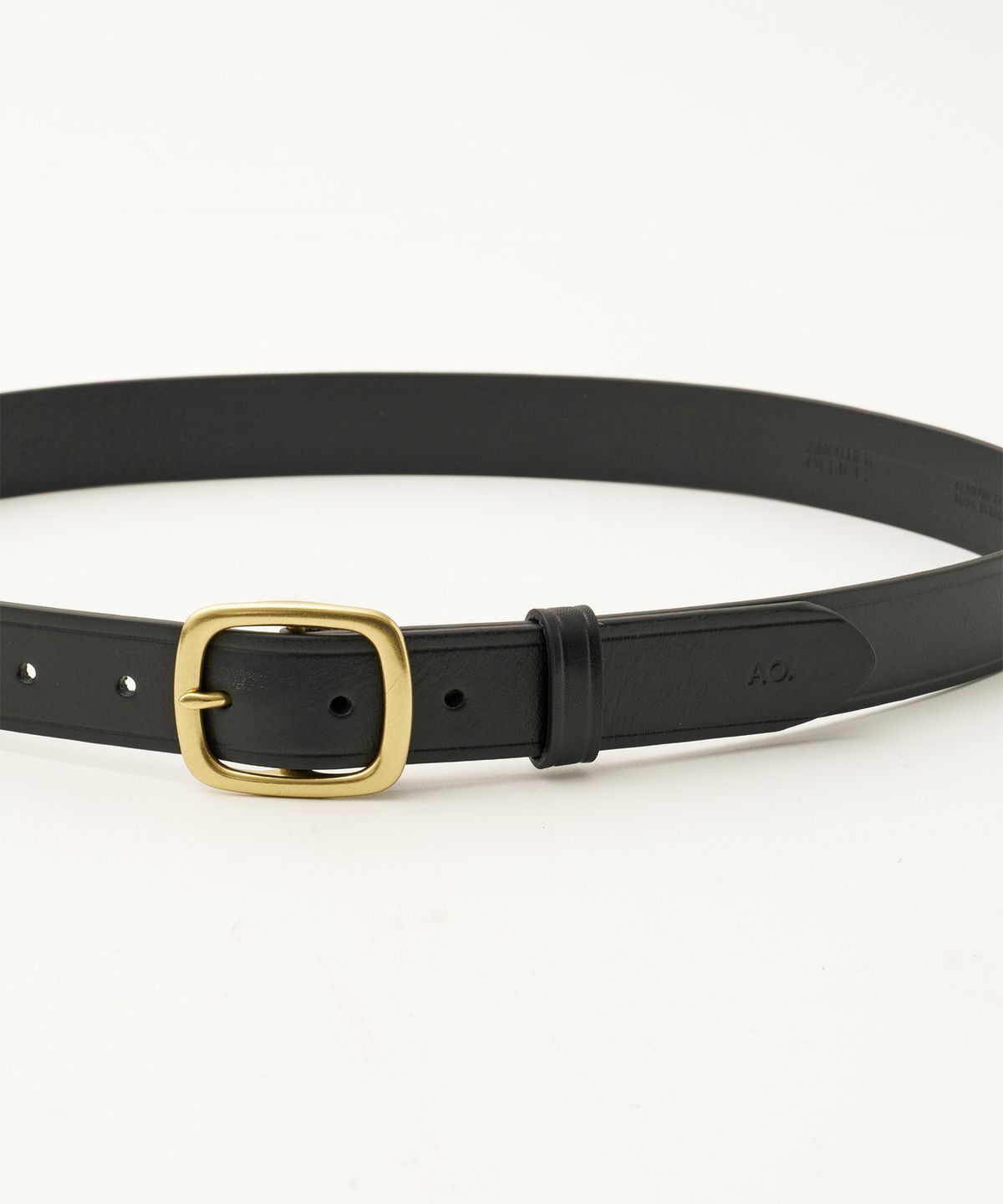 어나더 오피스(ANOTHER OFFICE) Utility Leather Belt (Black)