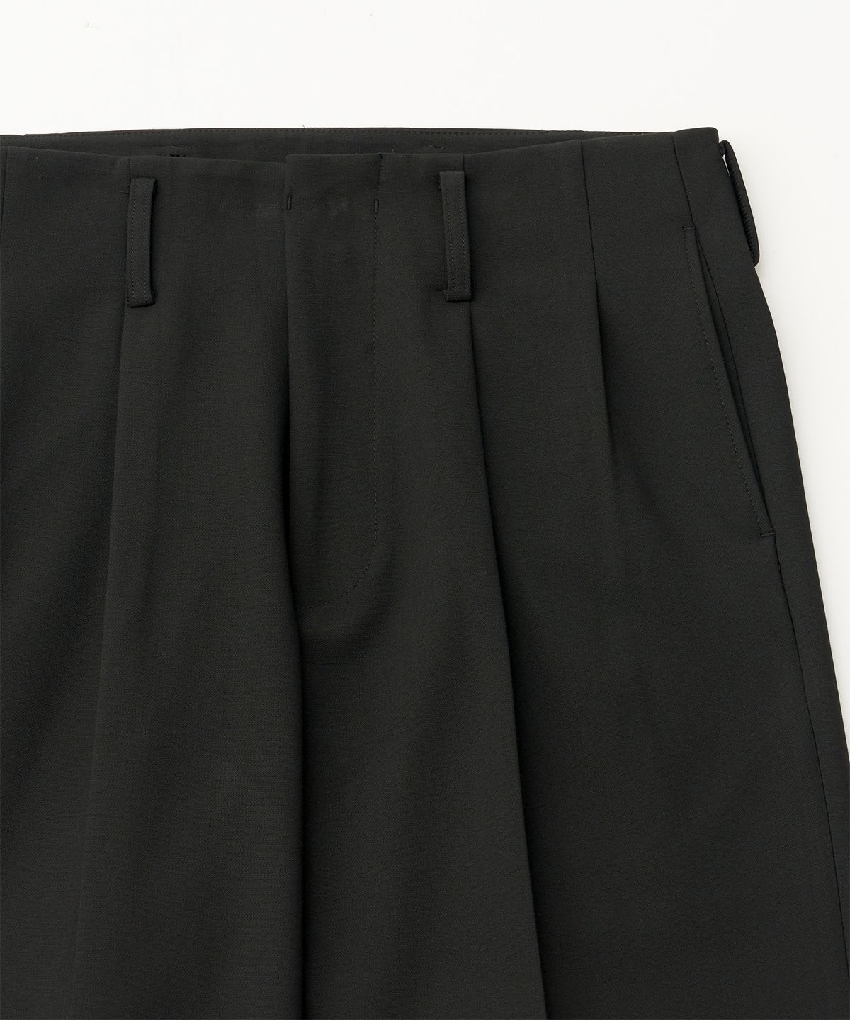 어나더 오피스(ANOTHER OFFICE) Flow wide Turn-up Pants (Black)