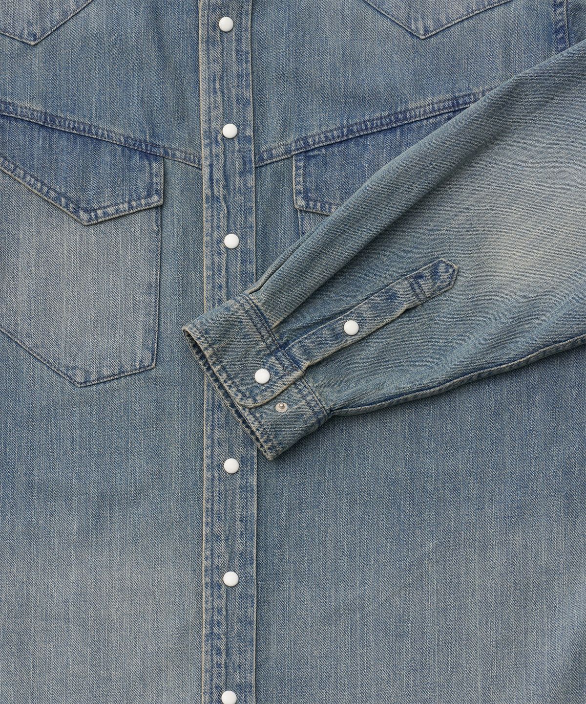 어나더 오피스(ANOTHER OFFICE) Maverick Western Shirt (Indigo)