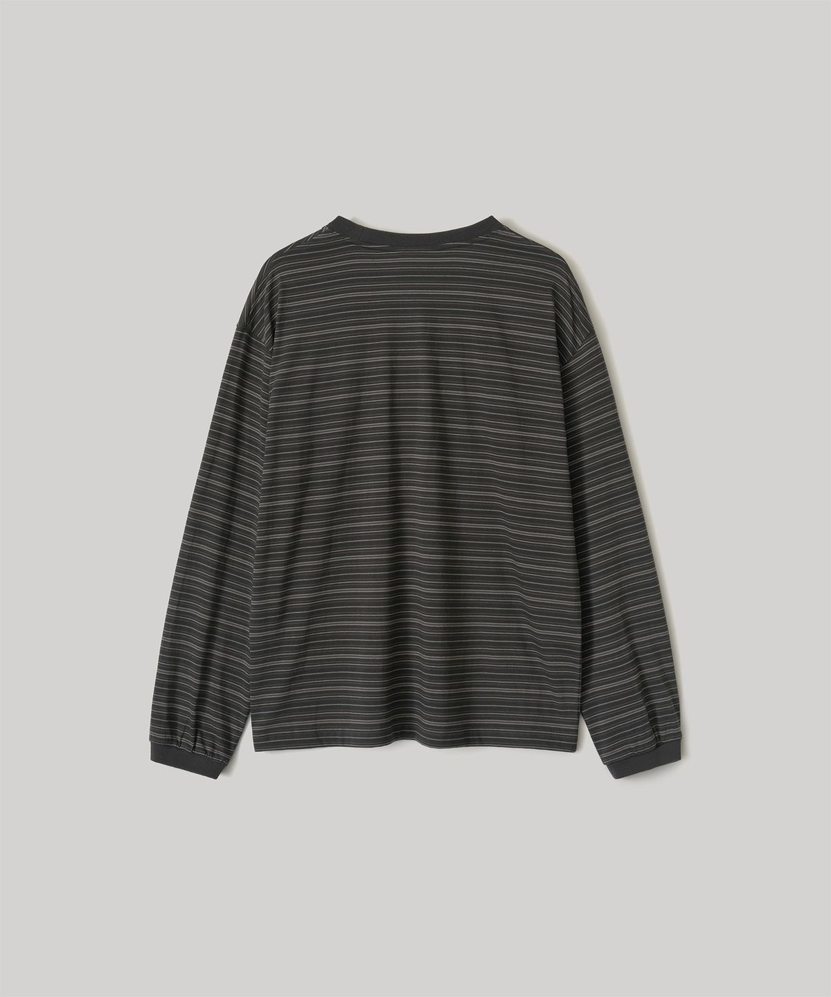 어나더 오피스(ANOTHER OFFICE) Ordinary Multi Stripe T (Faded Black)