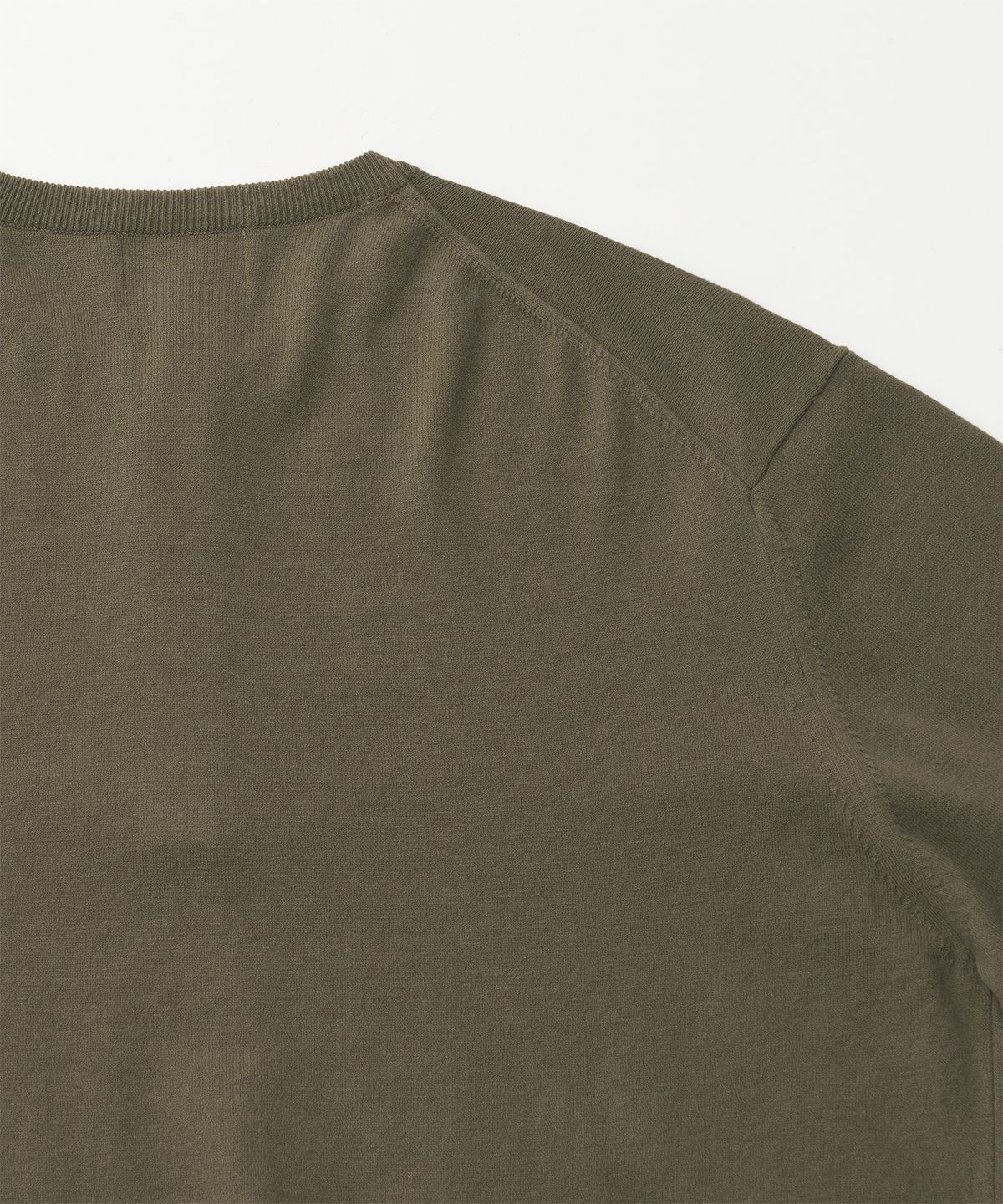 어나더 오피스(ANOTHER OFFICE) French Henry Neck Knit (Olive Drab)