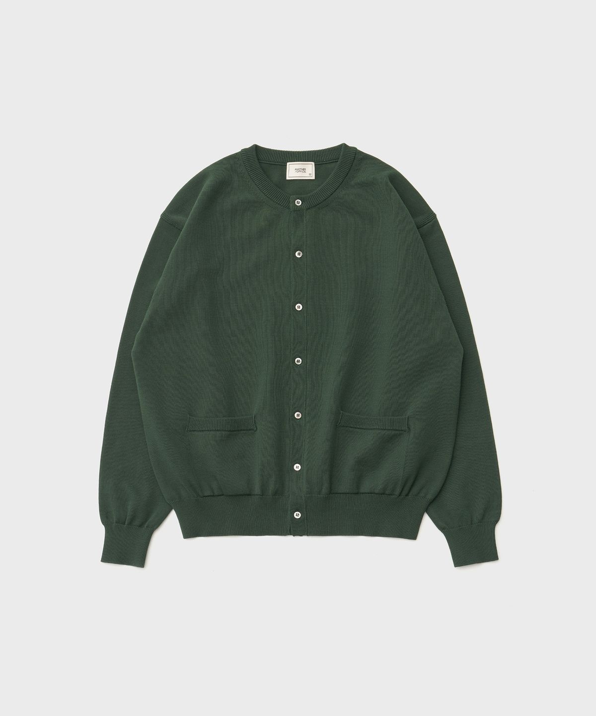 어나더 오피스(ANOTHER OFFICE) Comfy Round Neck Cardigan (Pine)