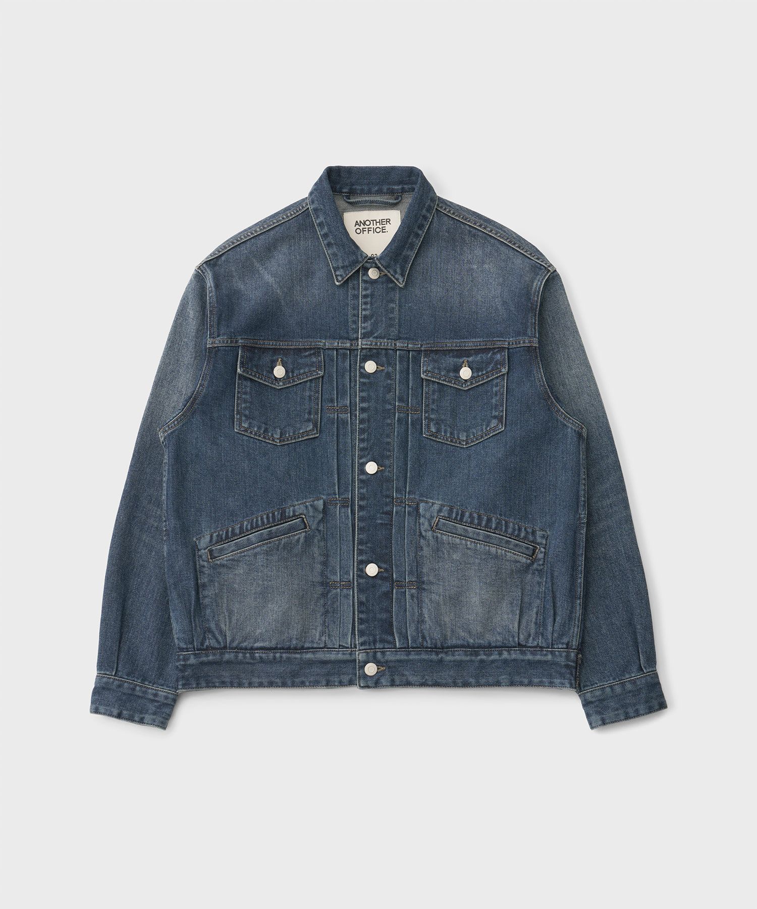 MUSINSA | ANOTHER OFFICE Maverick Denim Jacket (Mid Blue)