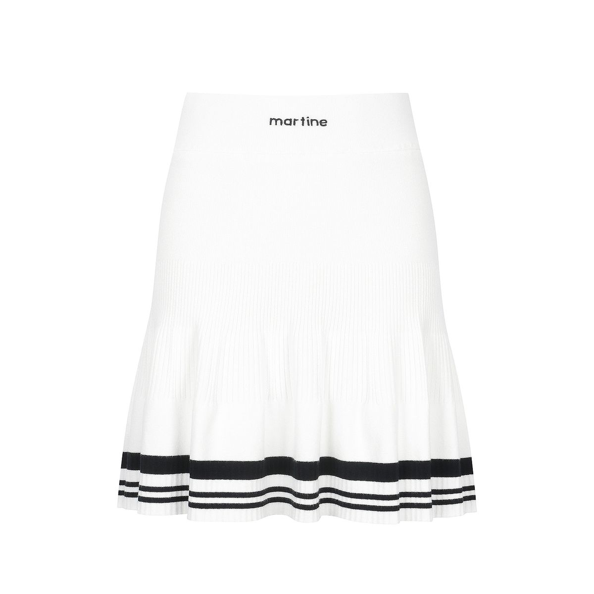 마틴골프(MARTINE GOLF) Flared Knit Culotte_O/White
