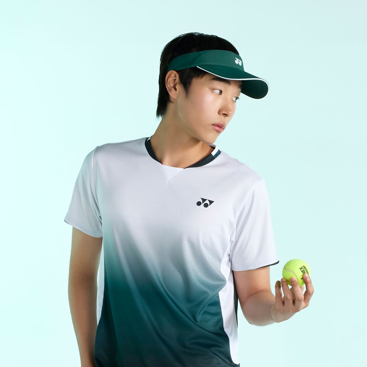 요넥스(YONEX) 255CC003U 화이트/페일 민트/카키 그레이 캐주얼 무드 선바이저