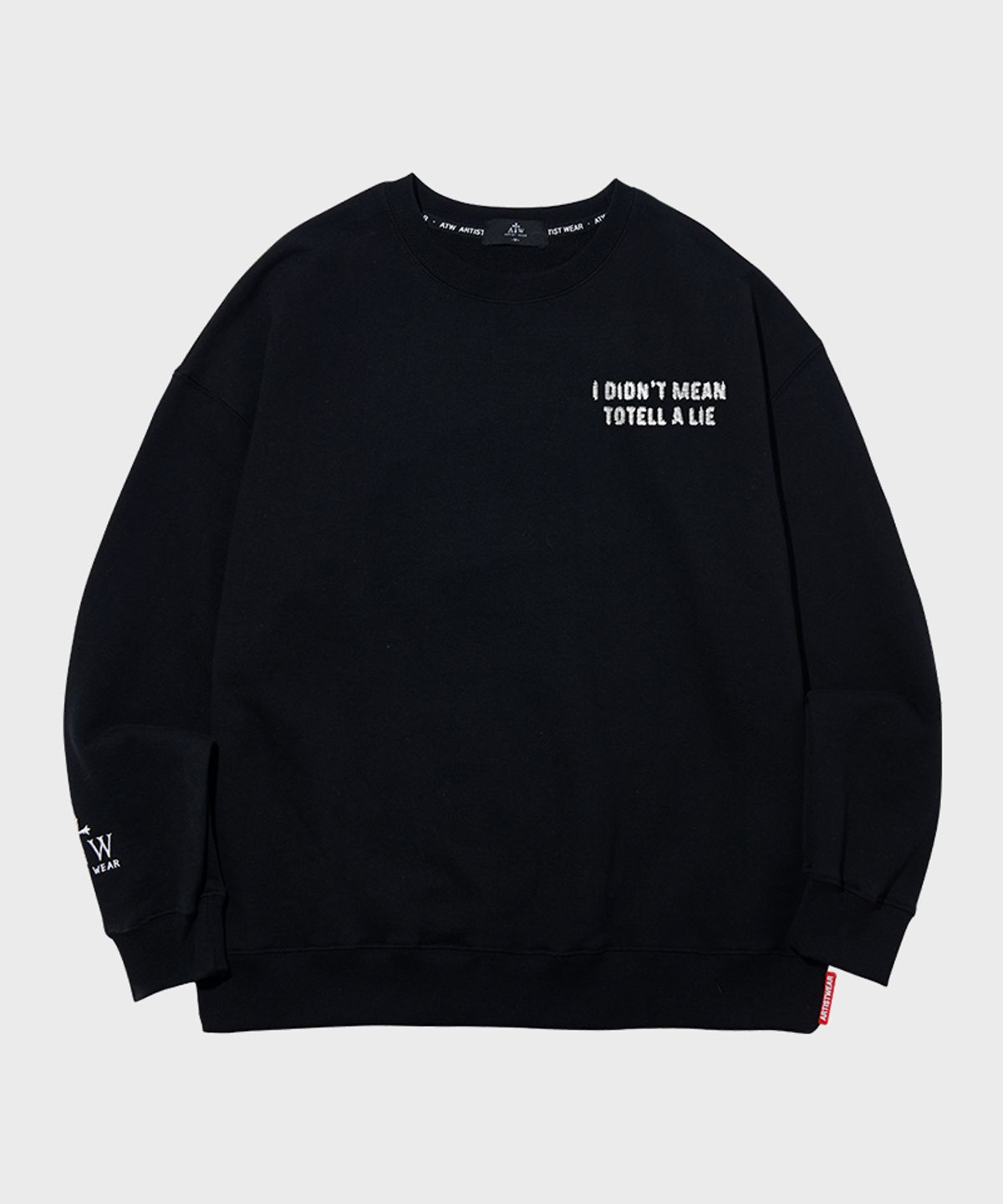 아티스트웨어(ARTISTWEAR) [ATW] 페이크스레드 로고 맨투맨