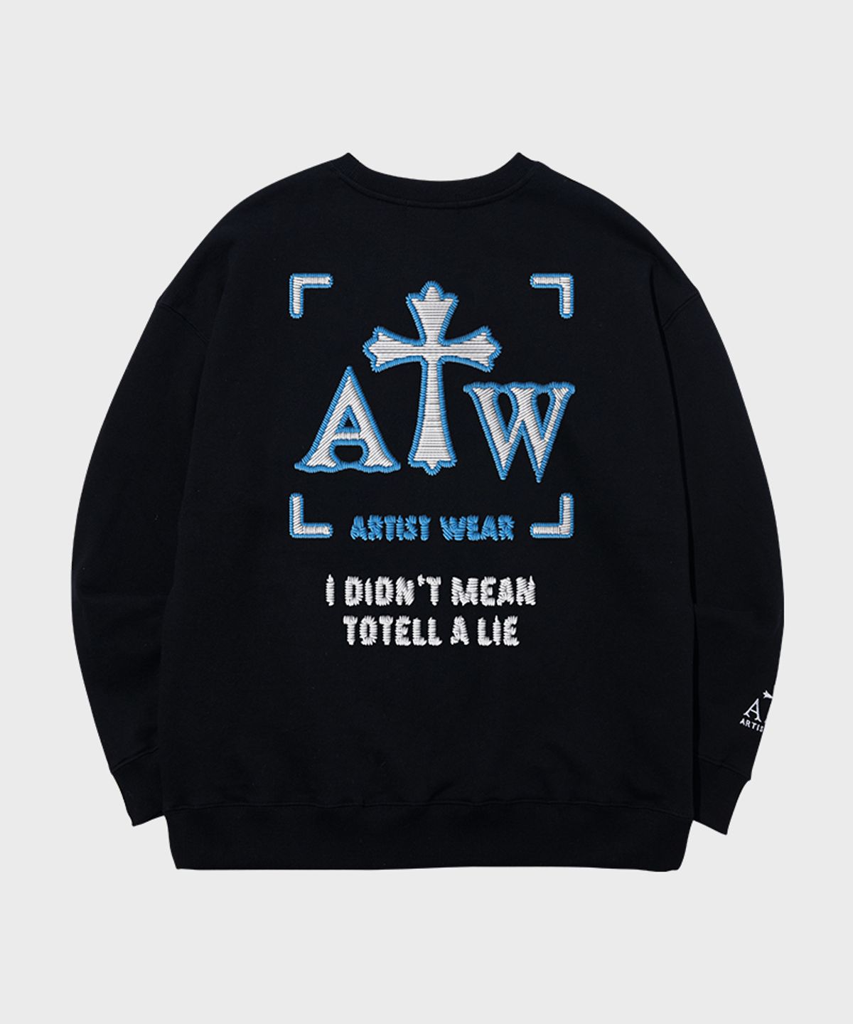 아티스트웨어(ARTISTWEAR) [ATW] 페이크스레드 로고 맨투맨