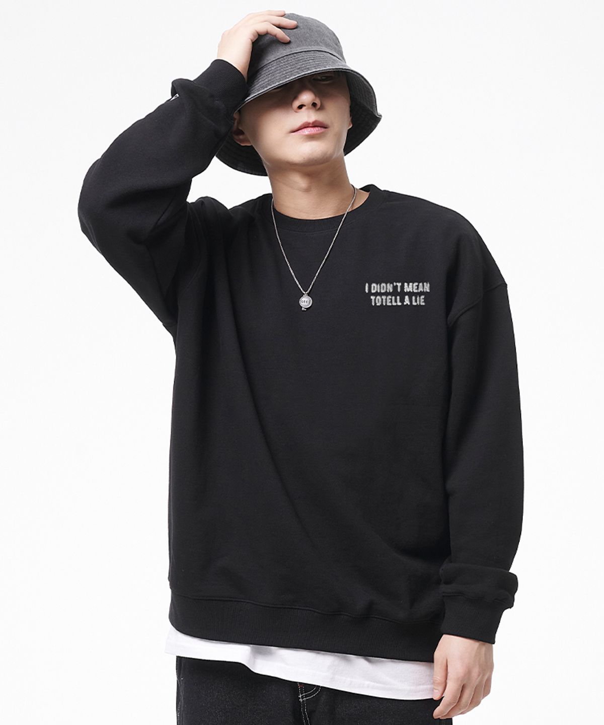 아티스트웨어(ARTISTWEAR) [ATW] 페이크스레드 로고 맨투맨