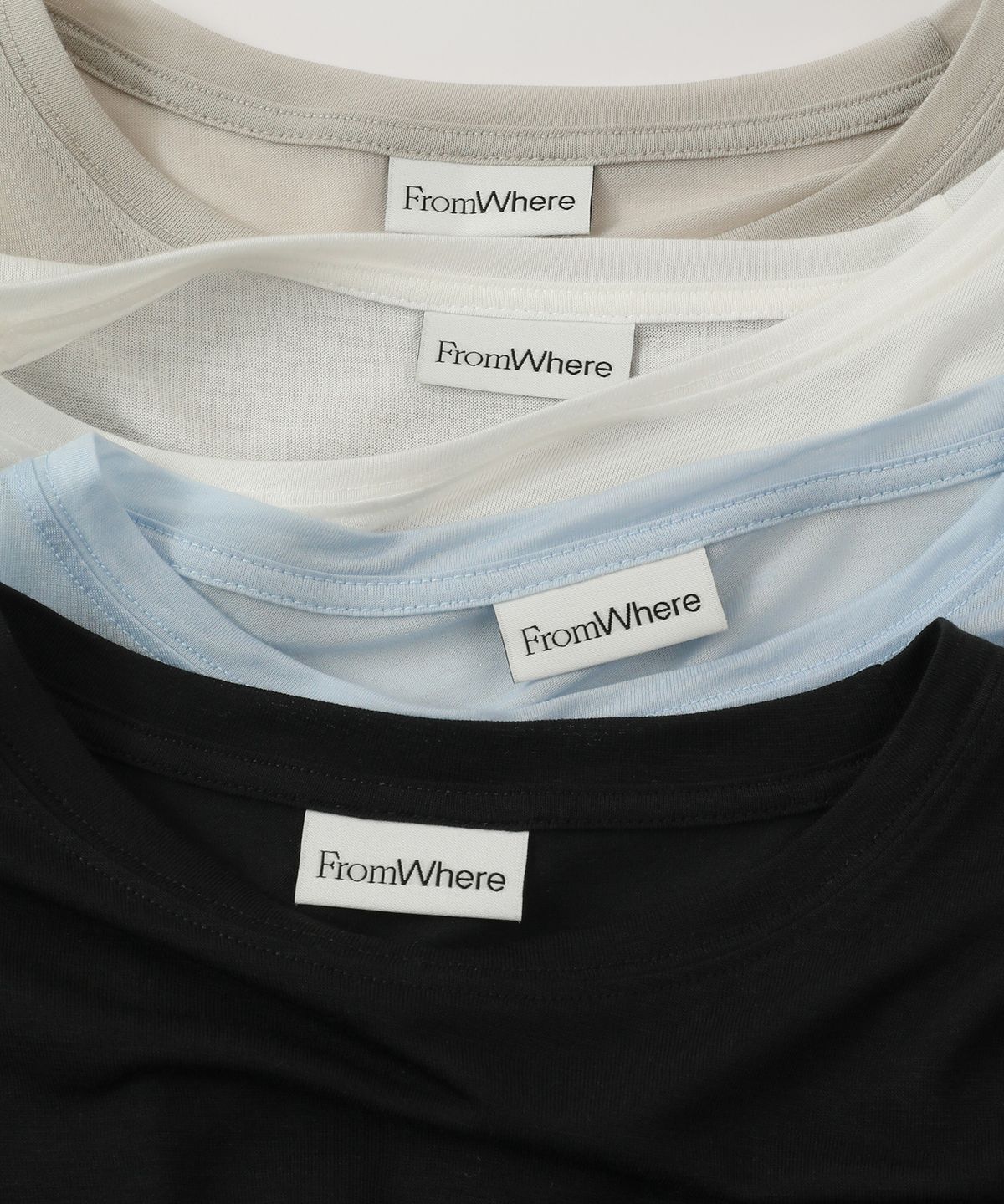 프롬웨얼(FROMWHERE) 데일리 텐션 티셔츠 Beige