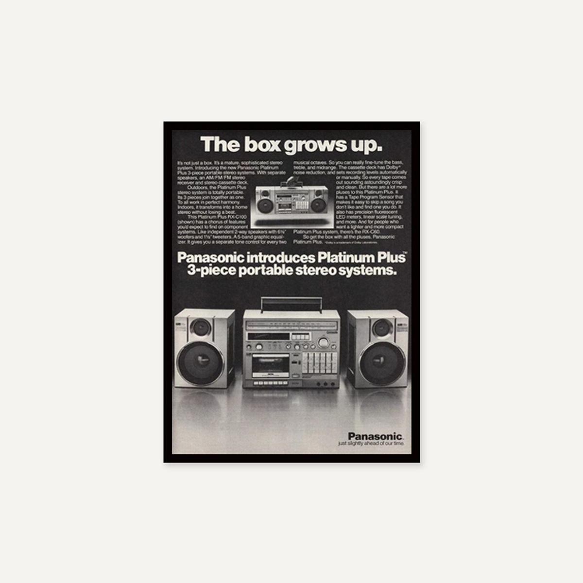 그릿시즌(GREET SEASON) Panasonic Platinum Plus Boom-Box, 1985 (액자 포함)