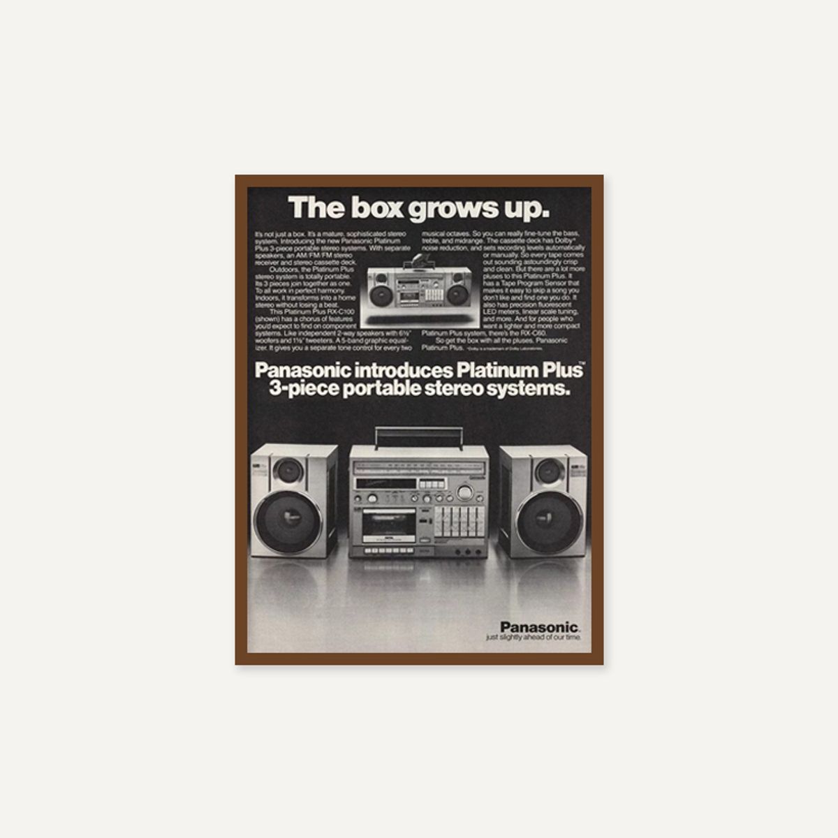 그릿시즌(GREET SEASON) Panasonic Platinum Plus Boom-Box, 1985 (액자 포함)