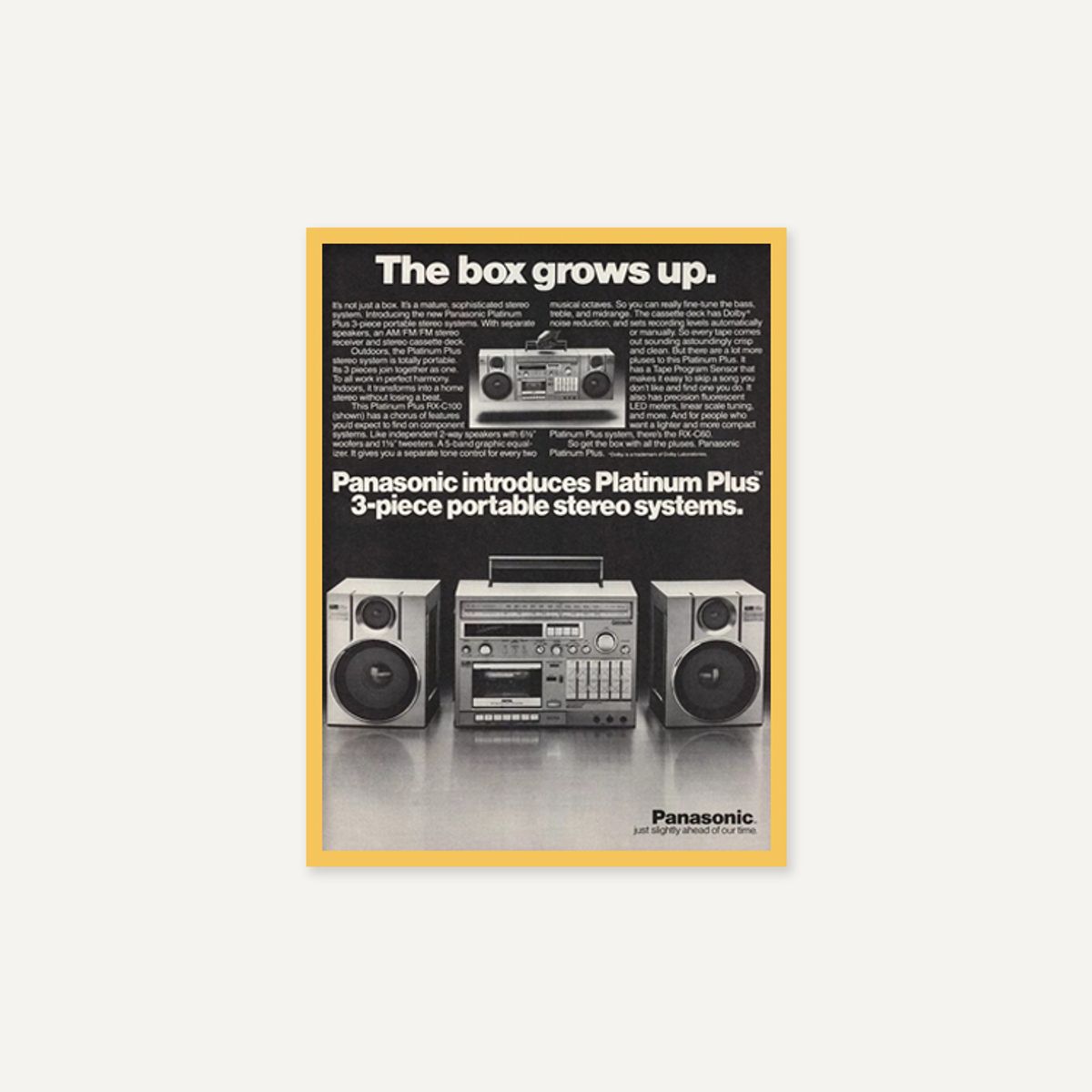 그릿시즌(GREET SEASON) Panasonic Platinum Plus Boom-Box, 1985 (액자 포함)