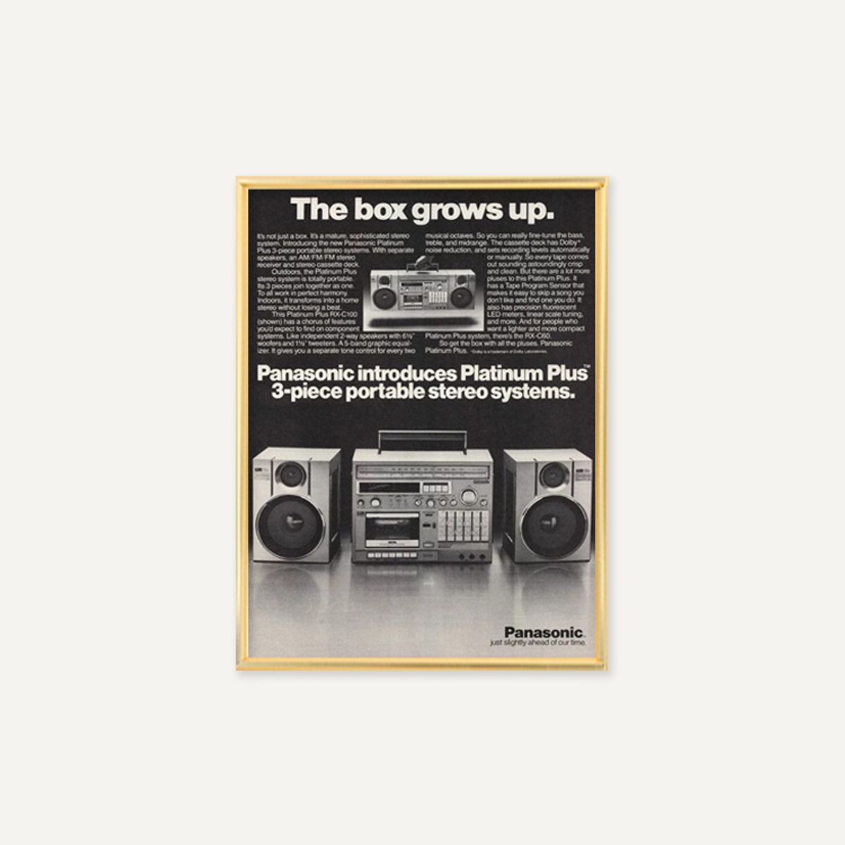 그릿시즌(GREET SEASON) Panasonic Platinum Plus Boom-Box, 1985 (액자 포함)
