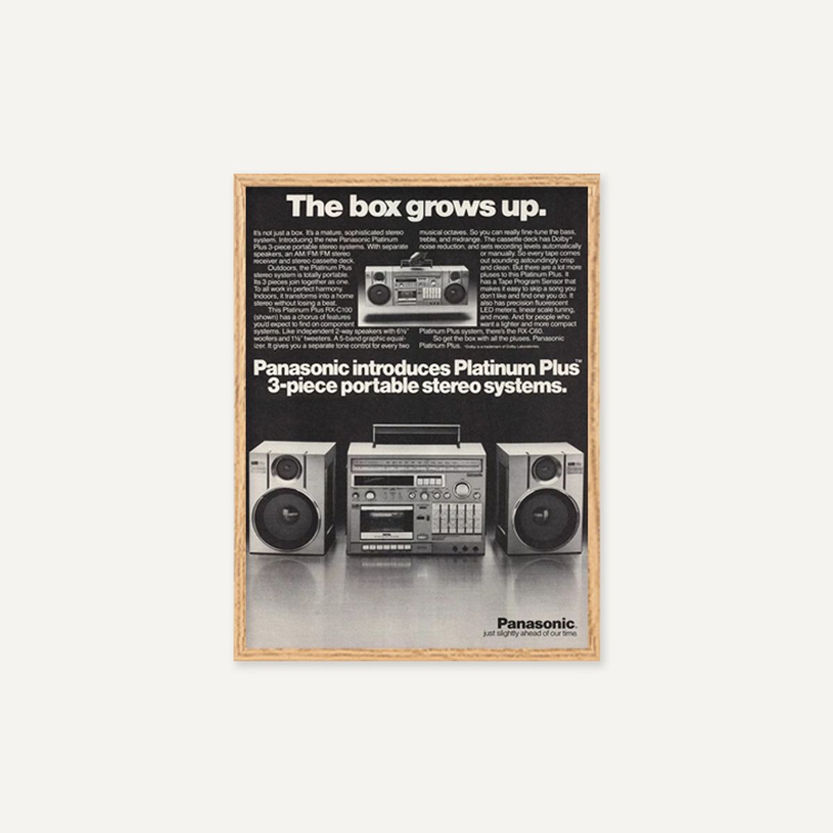 그릿시즌(GREET SEASON) Panasonic Platinum Plus Boom-Box, 1985 (액자 포함)