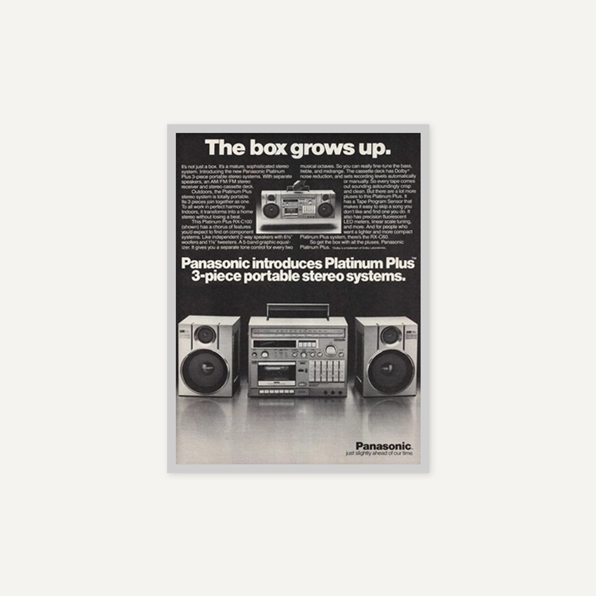 그릿시즌(GREET SEASON) Panasonic Platinum Plus Boom-Box, 1985 (액자 포함)