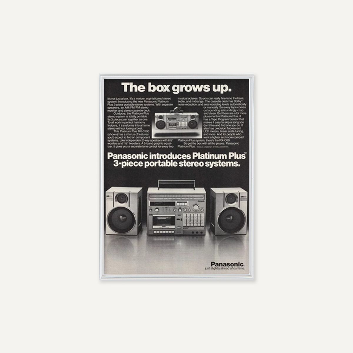 그릿시즌(GREET SEASON) Panasonic Platinum Plus Boom-Box, 1985 (액자 포함)