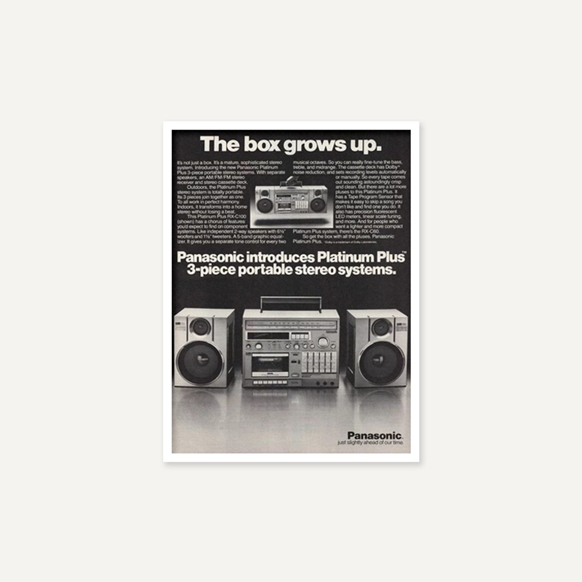 그릿시즌(GREET SEASON) Panasonic Platinum Plus Boom-Box, 1985 (액자 포함)