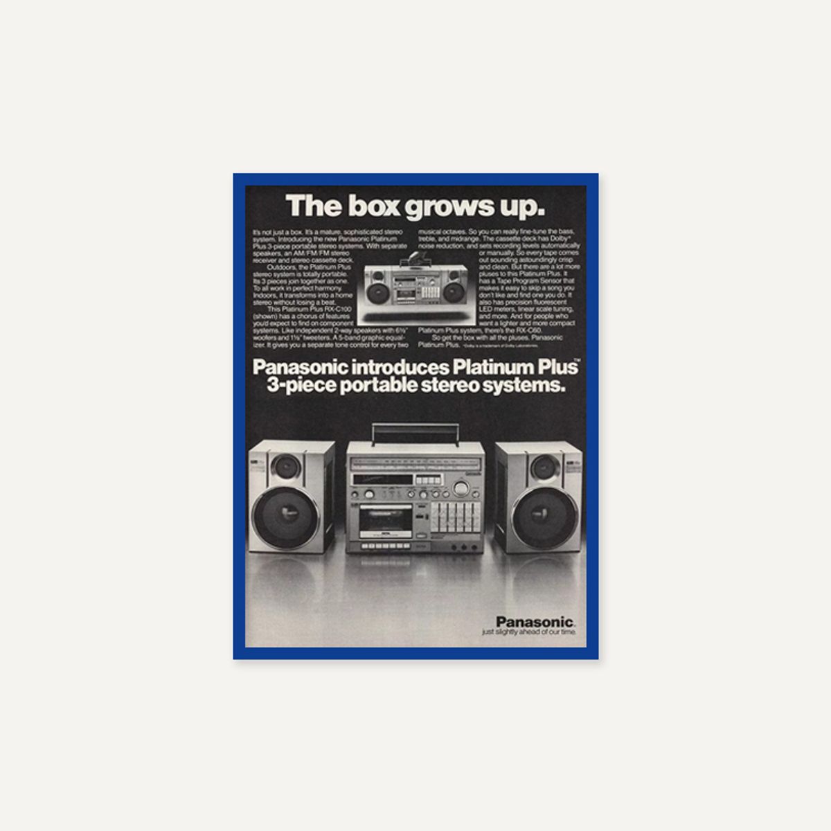 그릿시즌(GREET SEASON) Panasonic Platinum Plus Boom-Box, 1985 (액자 포함)