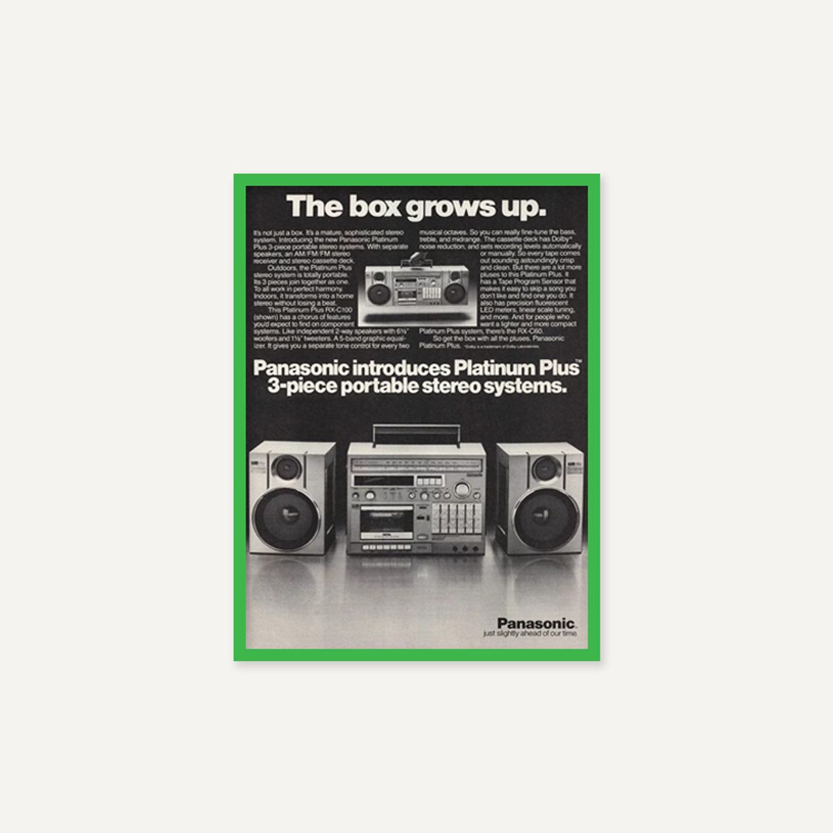 그릿시즌(GREET SEASON) Panasonic Platinum Plus Boom-Box, 1985 (액자 포함)