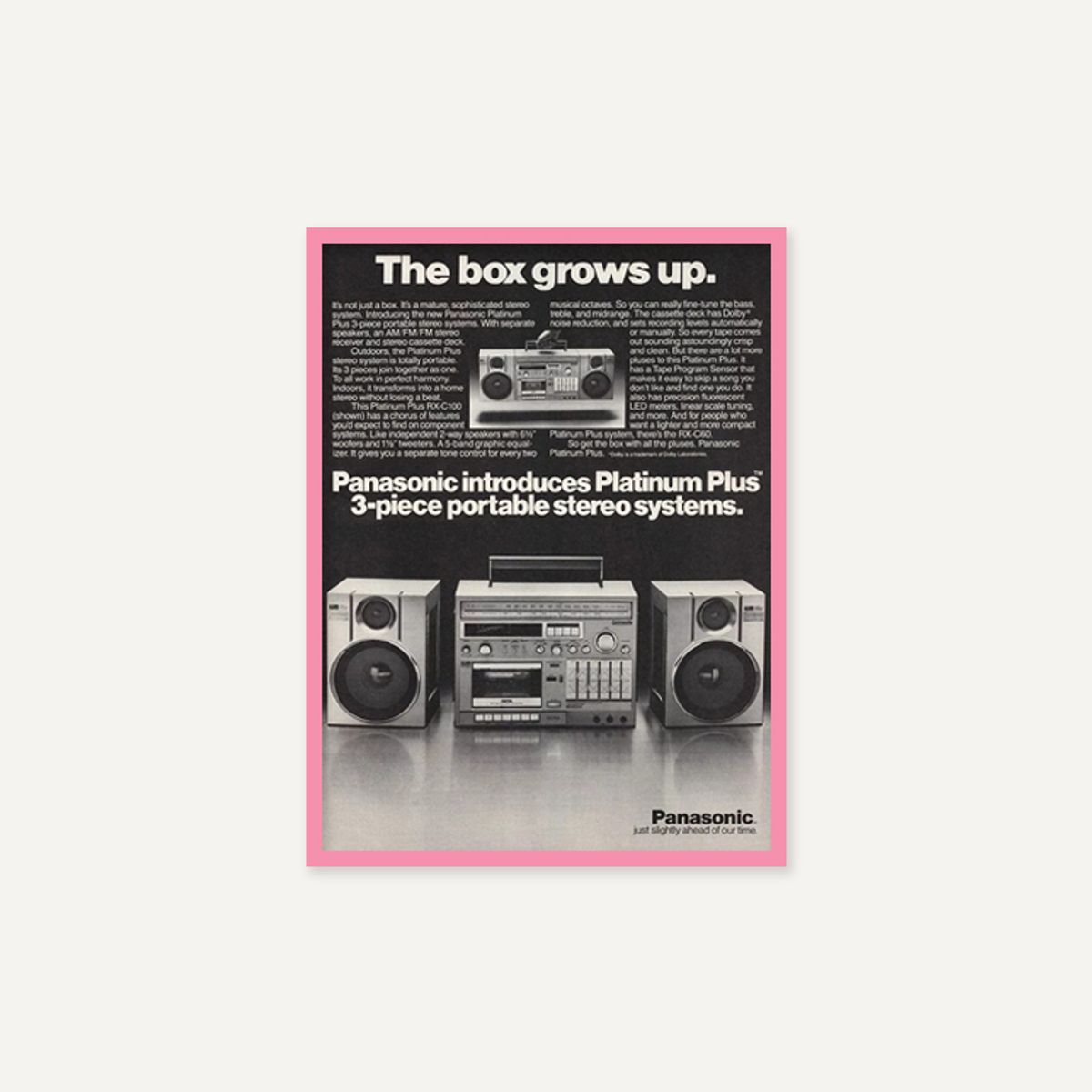 그릿시즌(GREET SEASON) Panasonic Platinum Plus Boom-Box, 1985 (액자 포함)