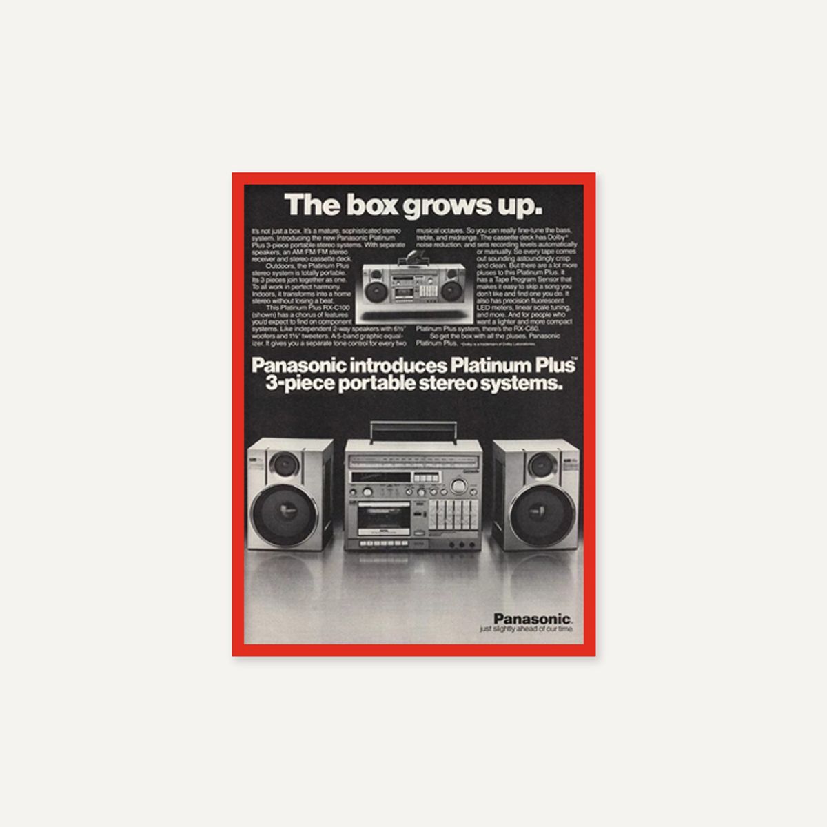그릿시즌(GREET SEASON) Panasonic Platinum Plus Boom-Box, 1985 (액자 포함)