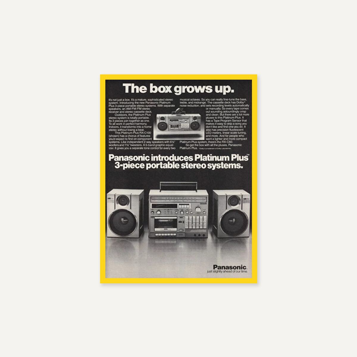 그릿시즌(GREET SEASON) Panasonic Platinum Plus Boom-Box, 1985 (액자 포함)
