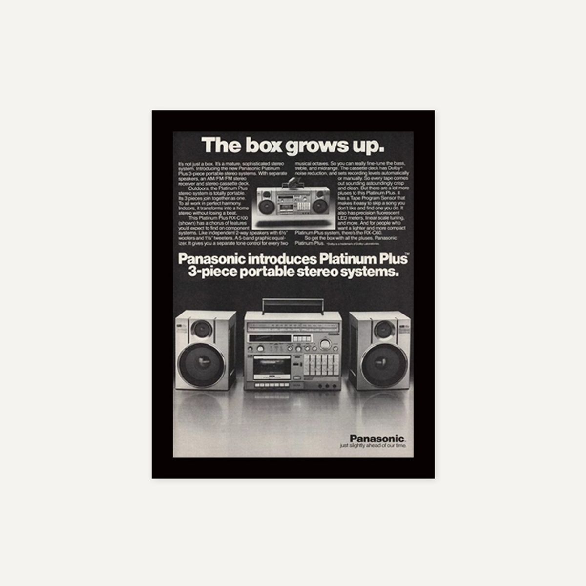 그릿시즌(GREET SEASON) Panasonic Platinum Plus Boom-Box, 1985 (액자 포함)
