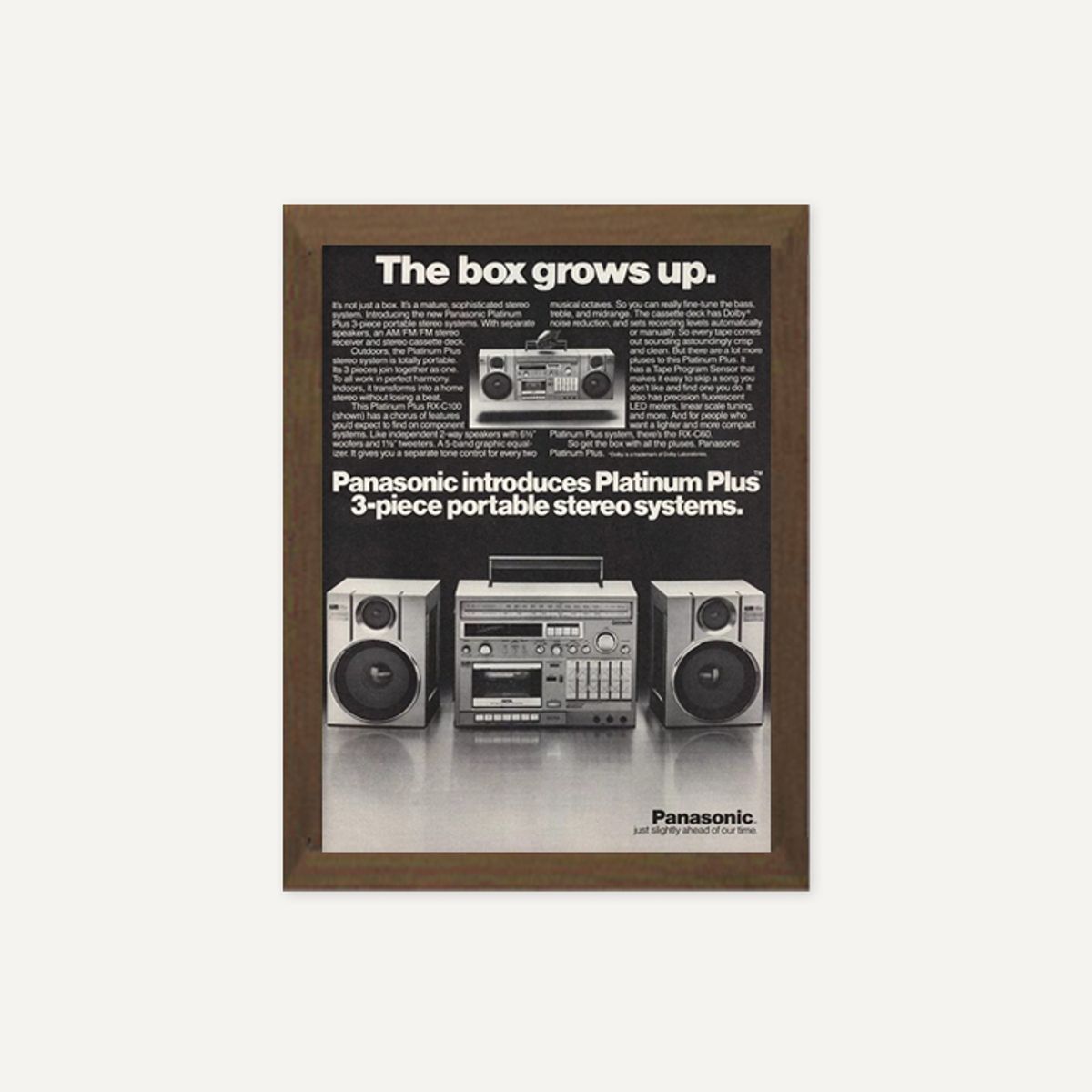그릿시즌(GREET SEASON) Panasonic Platinum Plus Boom-Box, 1985 (액자 포함)