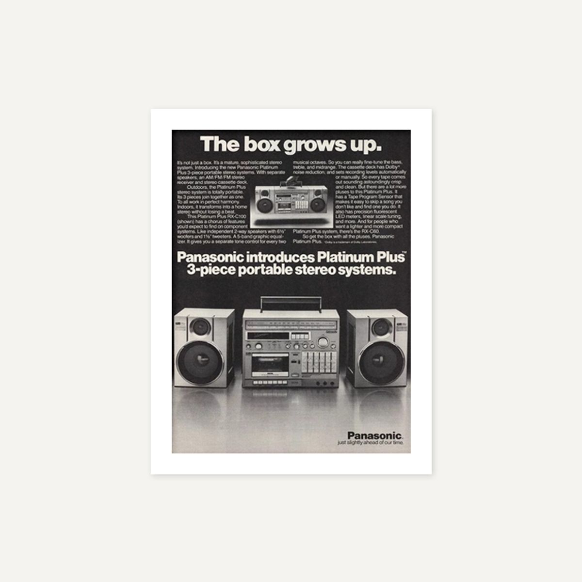 그릿시즌(GREET SEASON) Panasonic Platinum Plus Boom-Box, 1985 (액자 포함)