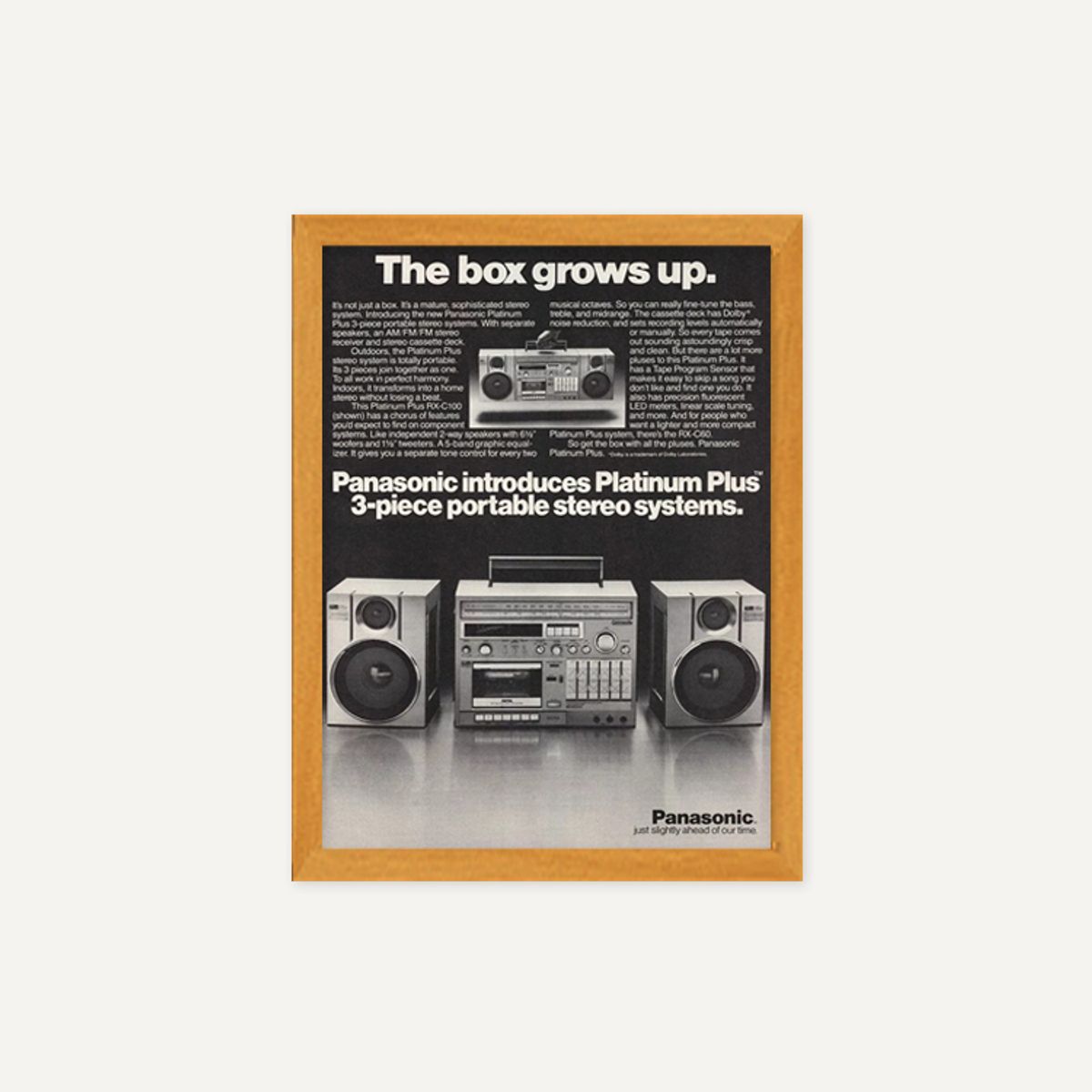 그릿시즌(GREET SEASON) Panasonic Platinum Plus Boom-Box, 1985 (액자 포함)