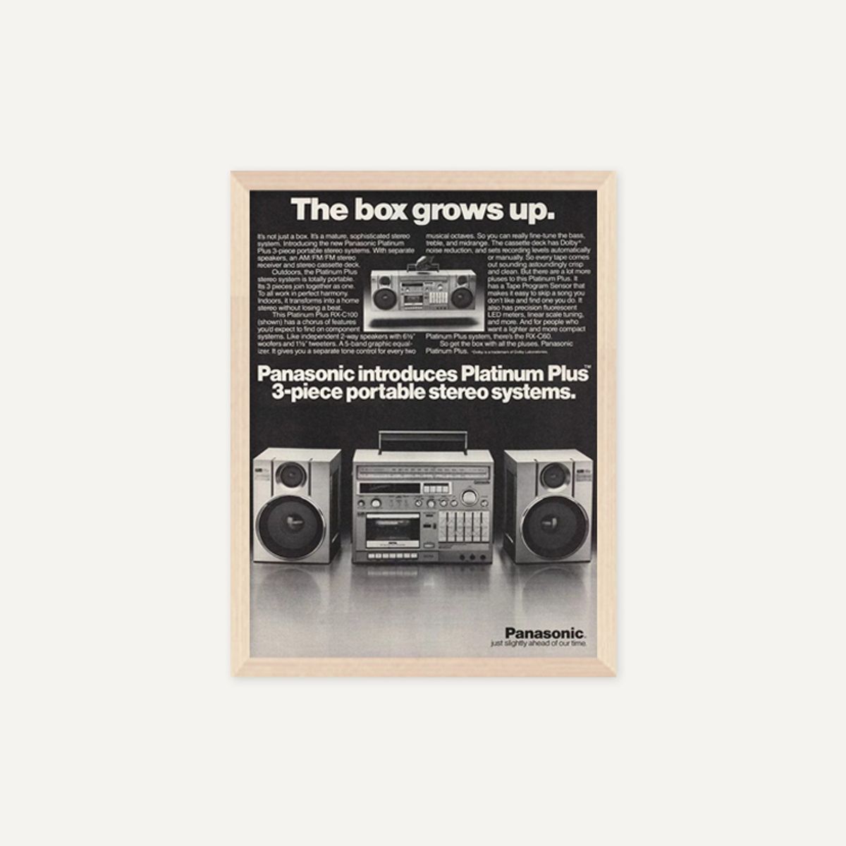 그릿시즌(GREET SEASON) Panasonic Platinum Plus Boom-Box, 1985 (액자 포함)