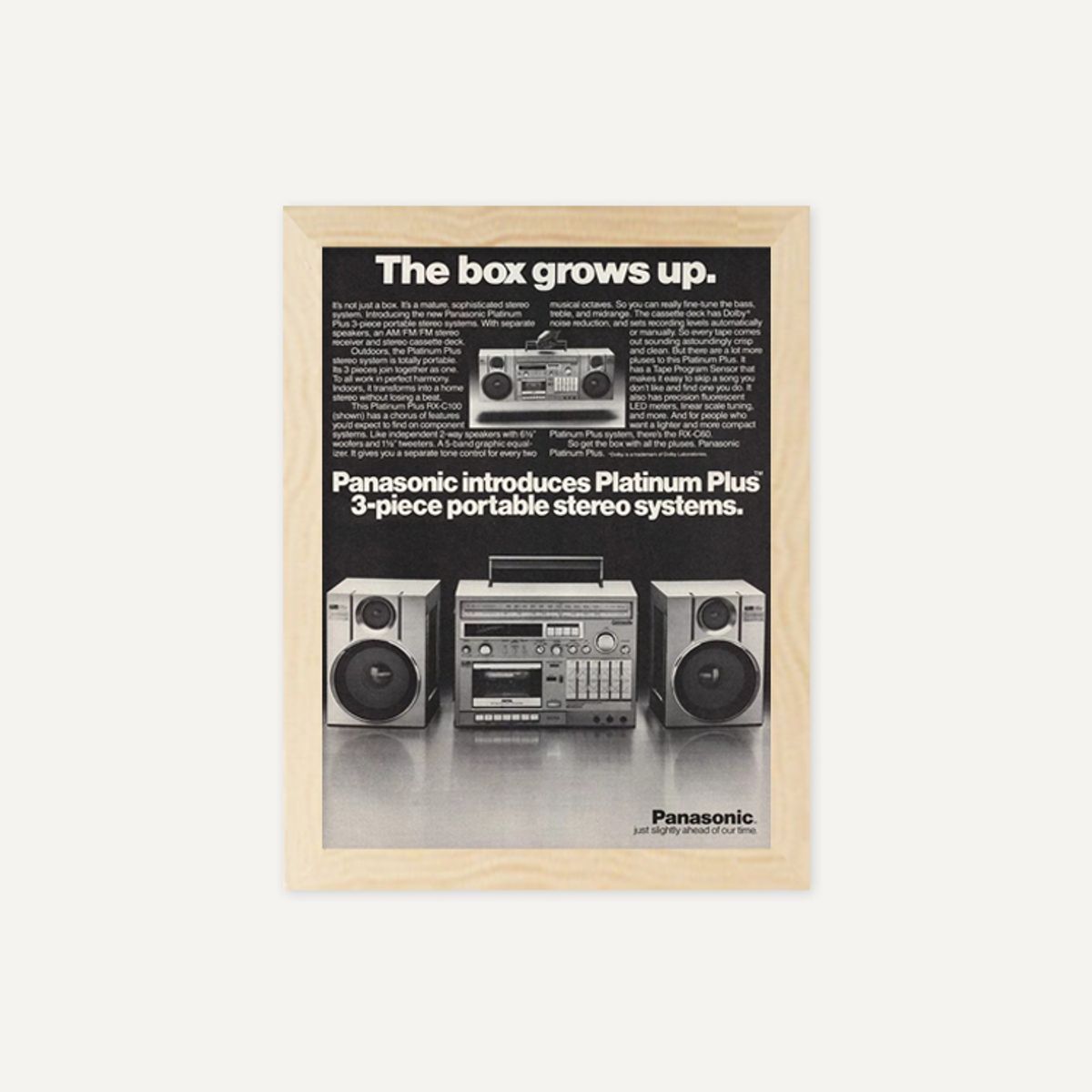 그릿시즌(GREET SEASON) Panasonic Platinum Plus Boom-Box, 1985 (액자 포함)