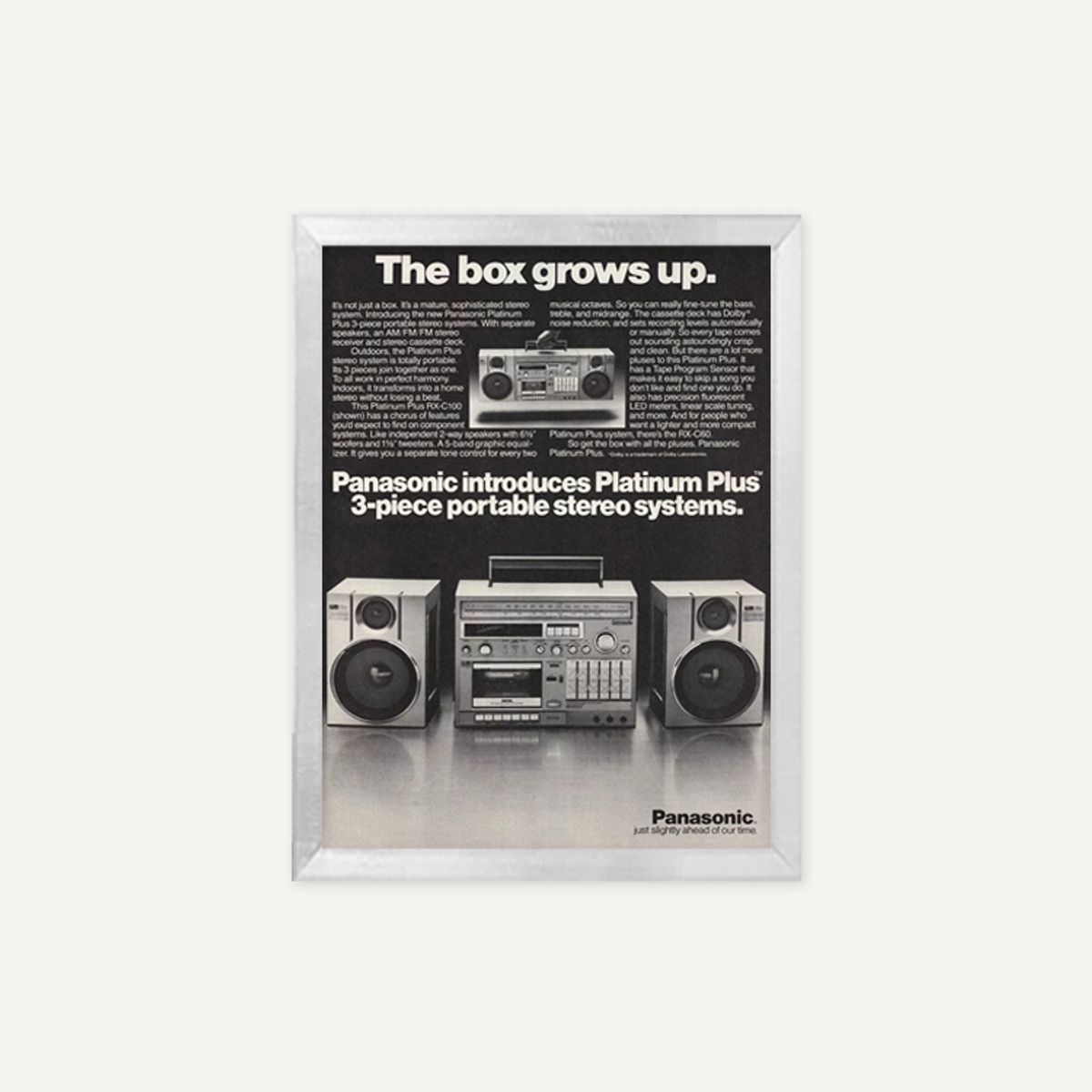 그릿시즌(GREET SEASON) Panasonic Platinum Plus Boom-Box, 1985 (액자 포함)