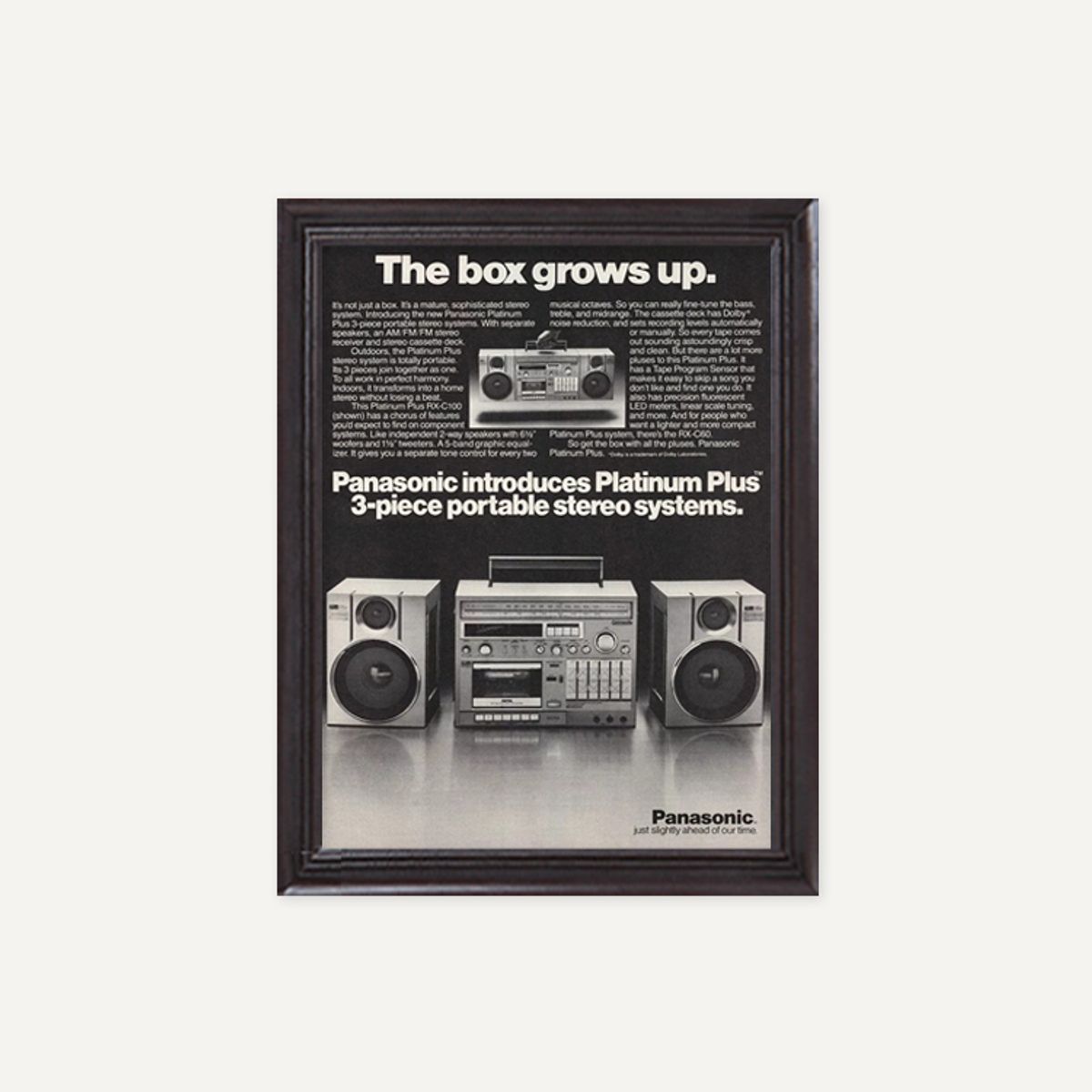 그릿시즌(GREET SEASON) Panasonic Platinum Plus Boom-Box, 1985 (액자 포함)