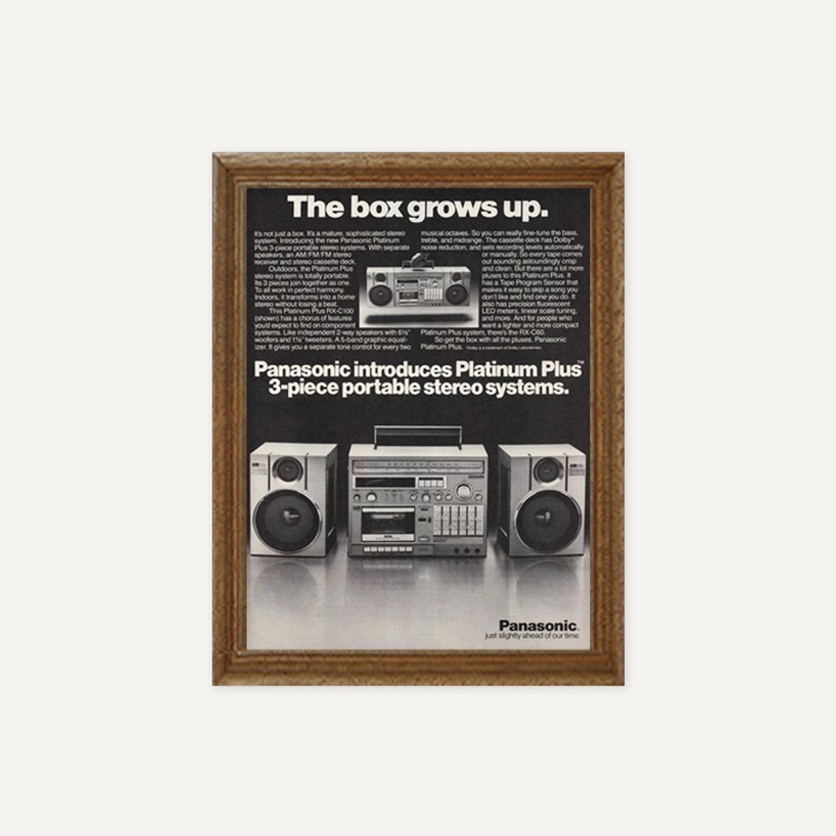 그릿시즌(GREET SEASON) Panasonic Platinum Plus Boom-Box, 1985 (액자 포함)