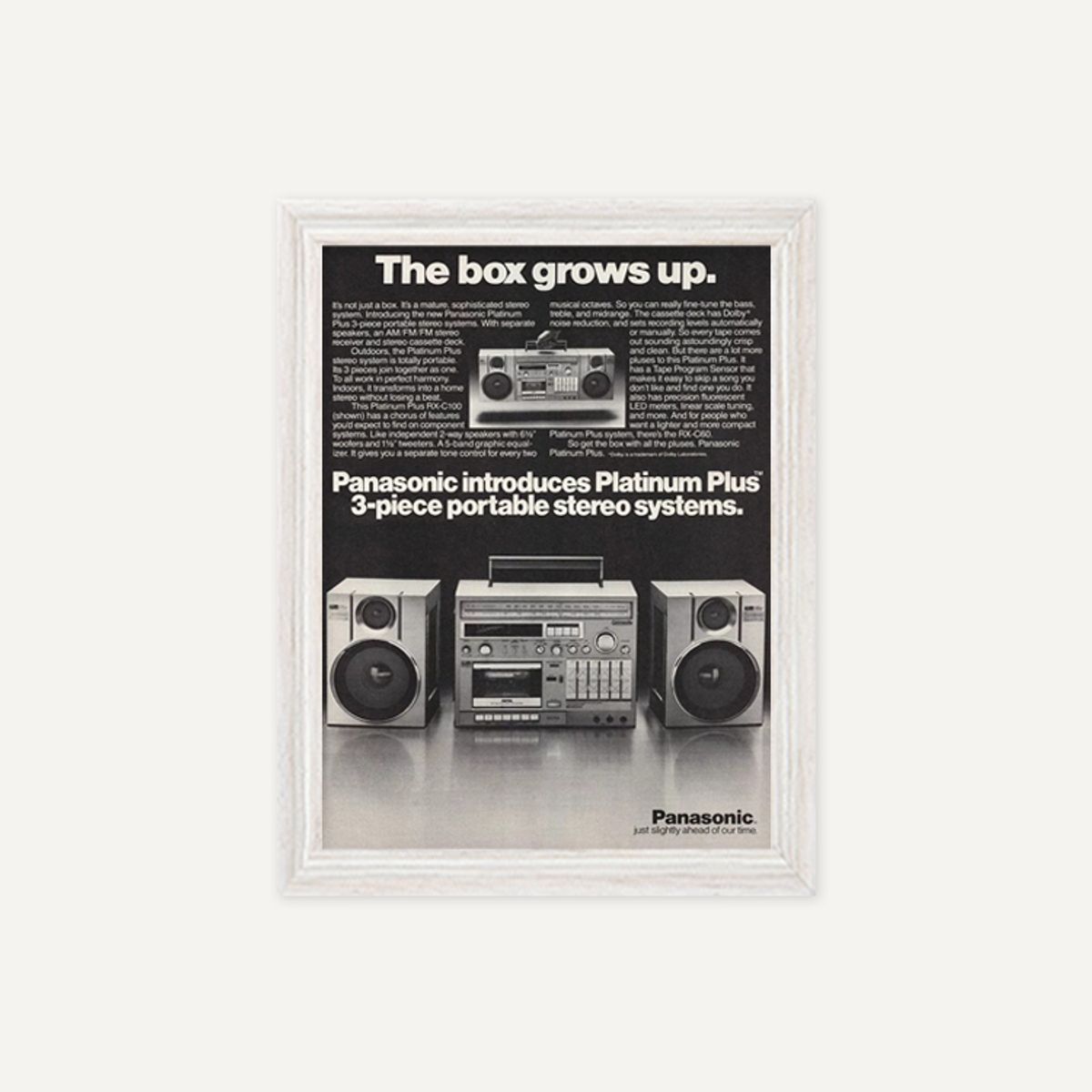 그릿시즌(GREET SEASON) Panasonic Platinum Plus Boom-Box, 1985 (액자 포함)