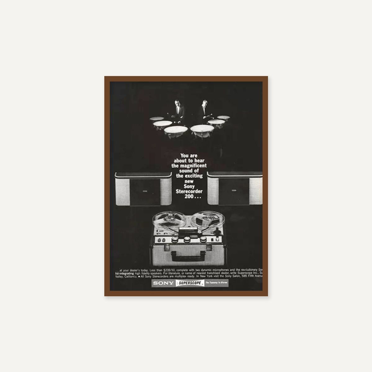 그릿시즌(GREET SEASON) SONY Sterecorder with Speakers, 1964 (액자 포함)