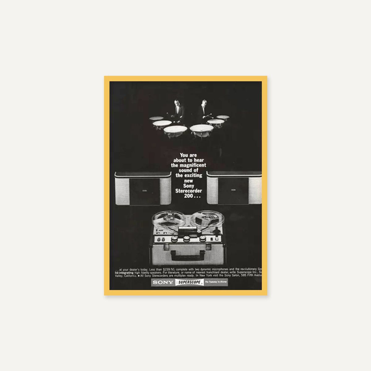 그릿시즌(GREET SEASON) SONY Sterecorder with Speakers, 1964 (액자 포함)