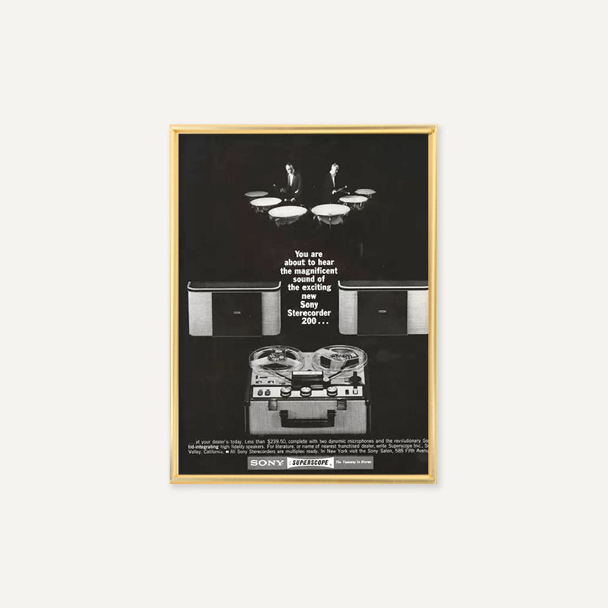 그릿시즌(GREET SEASON) SONY Sterecorder with Speakers, 1964 (액자 포함)