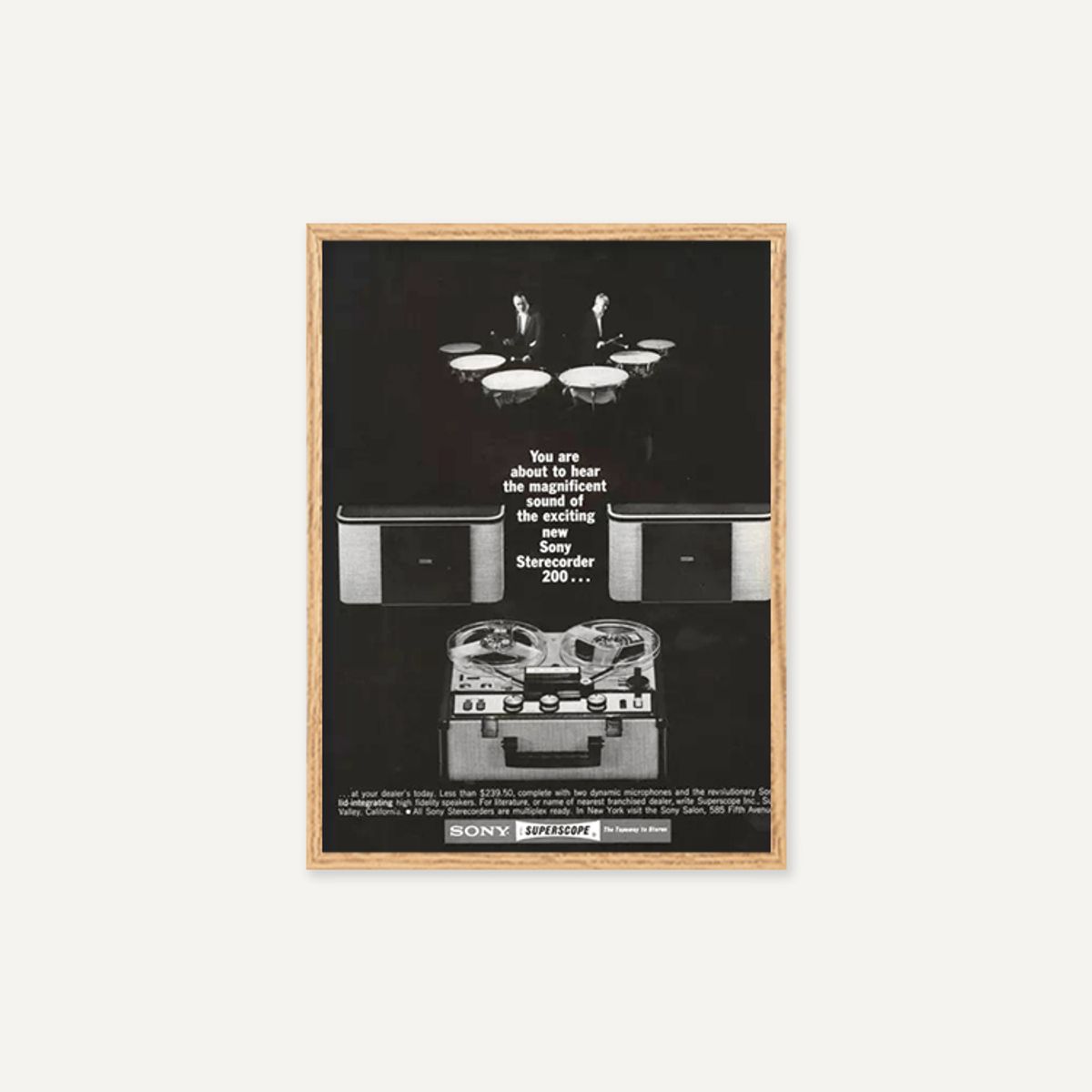 그릿시즌(GREET SEASON) SONY Sterecorder with Speakers, 1964 (액자 포함)