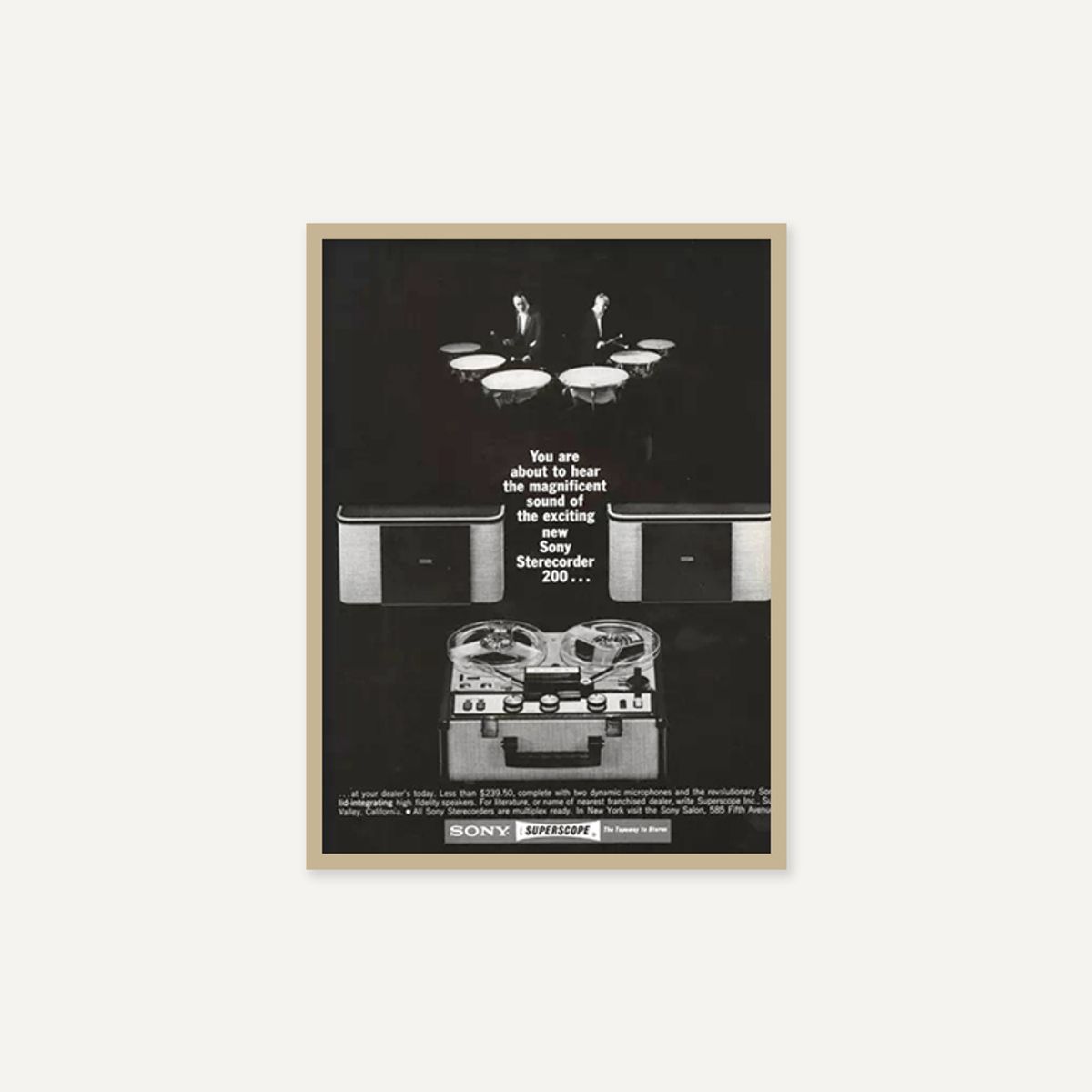 그릿시즌(GREET SEASON) SONY Sterecorder with Speakers, 1964 (액자 포함)