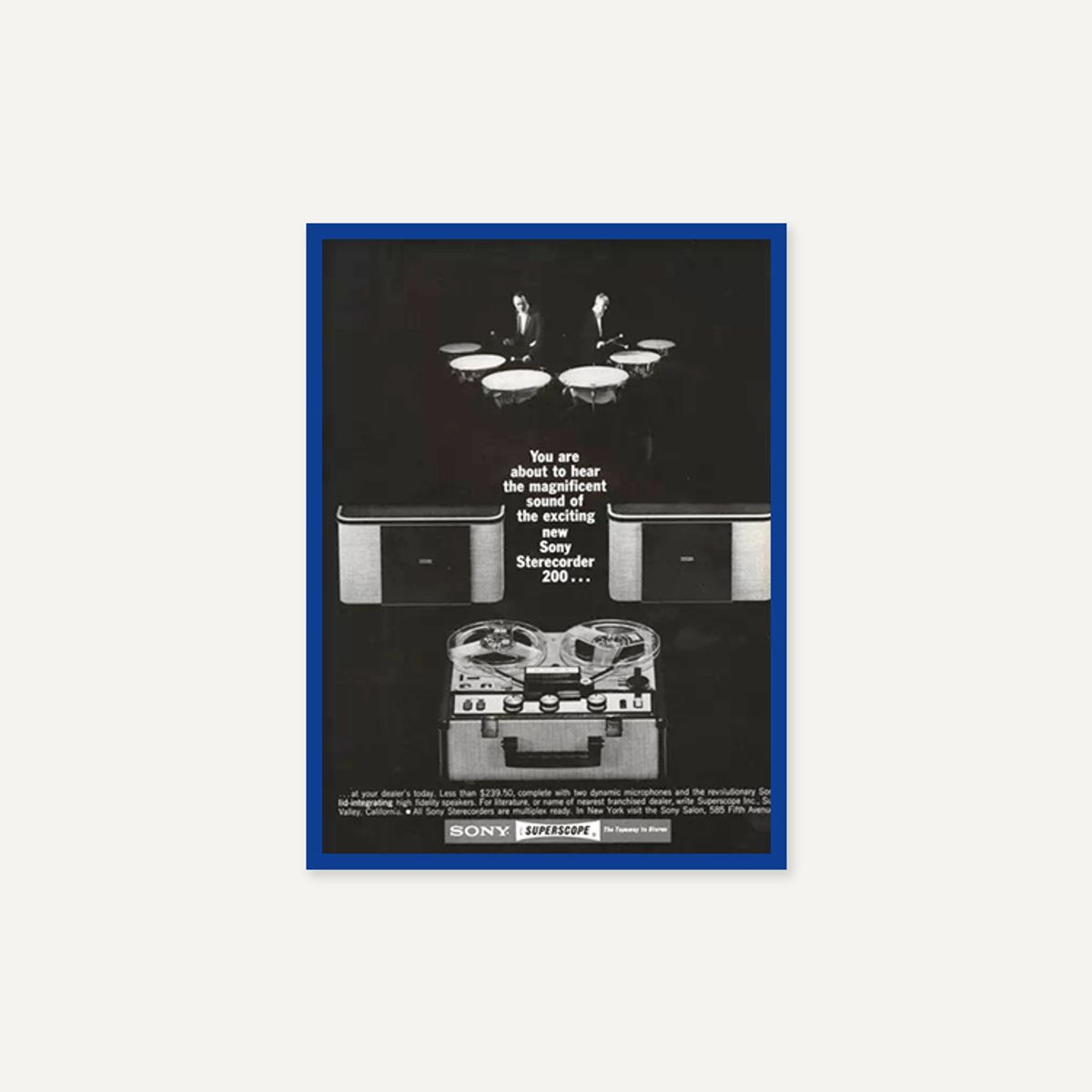 그릿시즌(GREET SEASON) SONY Sterecorder with Speakers, 1964 (액자 포함)