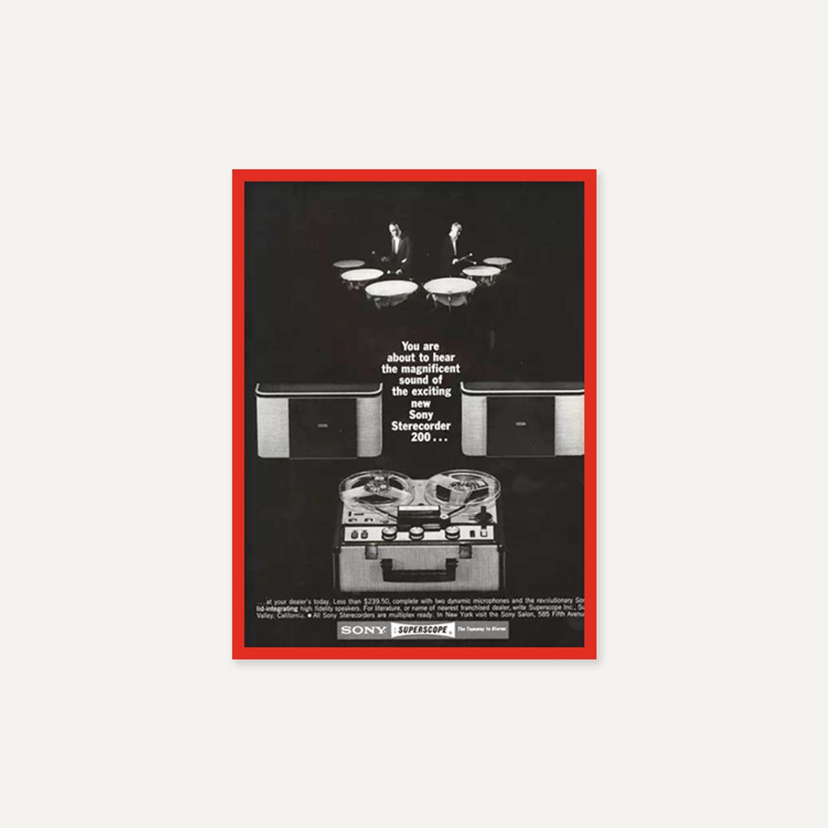 그릿시즌(GREET SEASON) SONY Sterecorder with Speakers, 1964 (액자 포함)