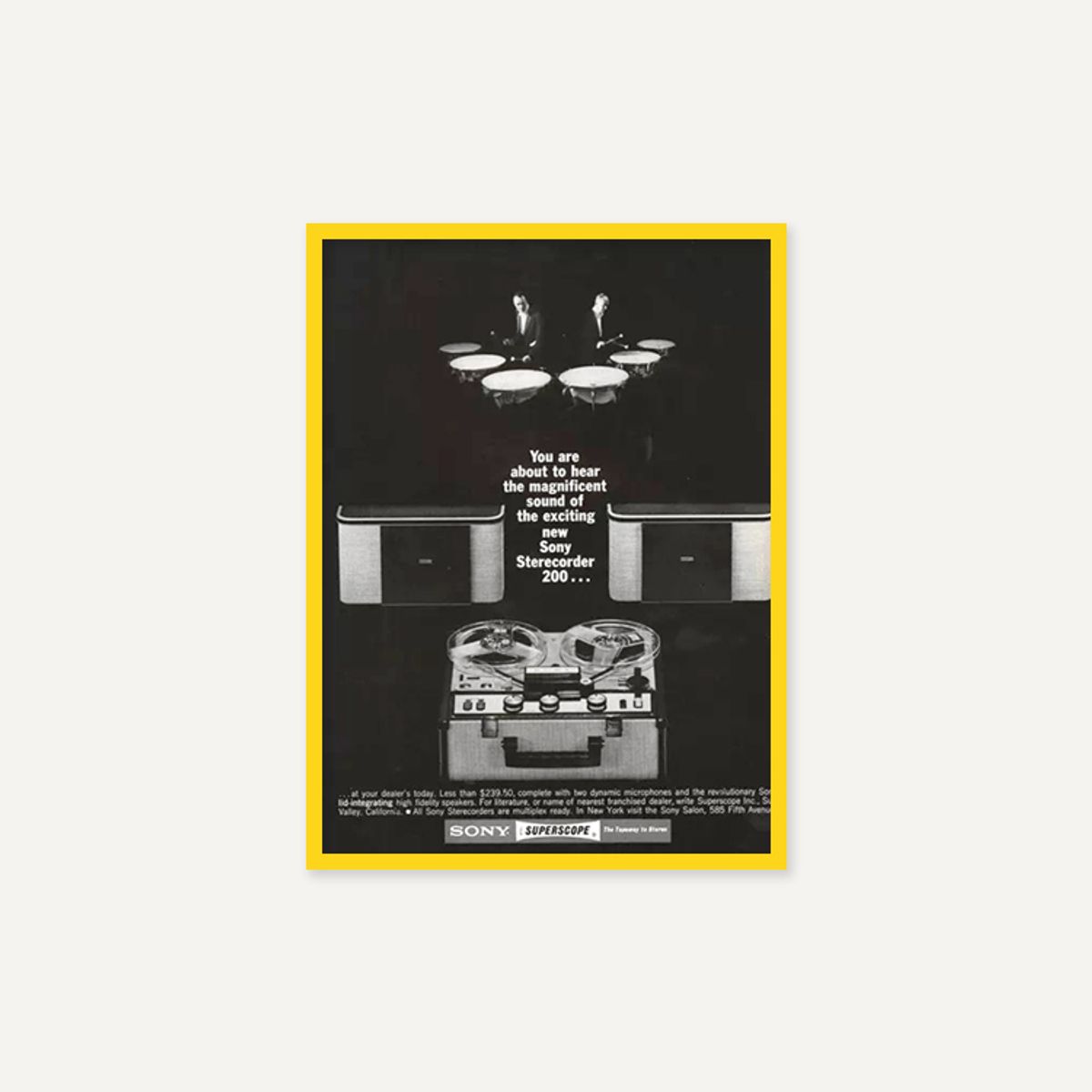 그릿시즌(GREET SEASON) SONY Sterecorder with Speakers, 1964 (액자 포함)