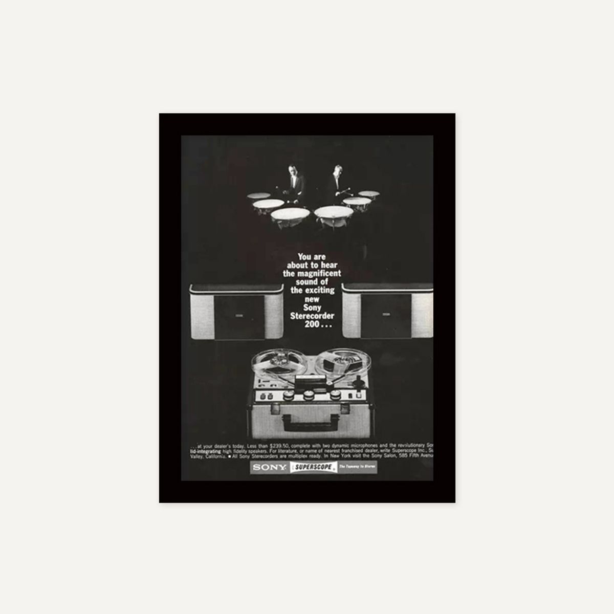 그릿시즌(GREET SEASON) SONY Sterecorder with Speakers, 1964 (액자 포함)