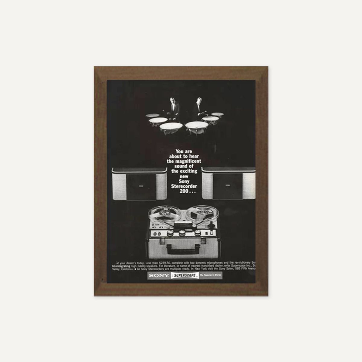 그릿시즌(GREET SEASON) SONY Sterecorder with Speakers, 1964 (액자 포함)