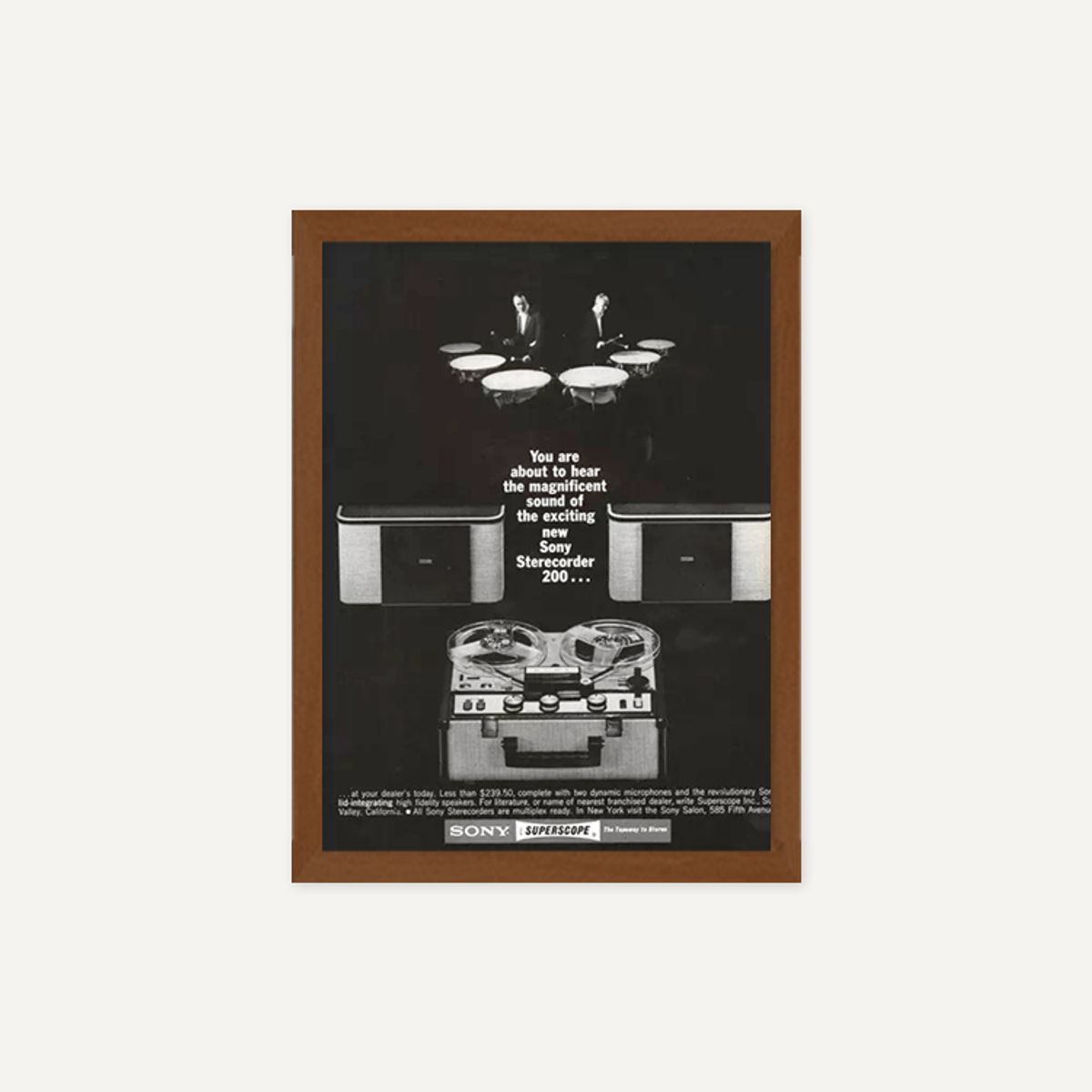 그릿시즌(GREET SEASON) SONY Sterecorder with Speakers, 1964 (액자 포함)