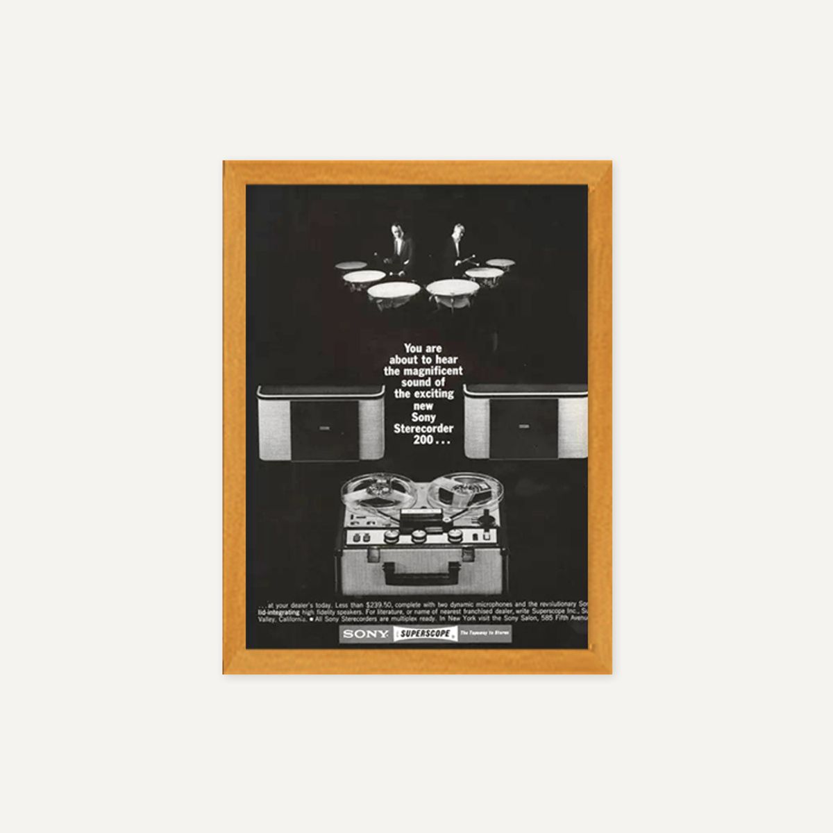 그릿시즌(GREET SEASON) SONY Sterecorder with Speakers, 1964 (액자 포함)