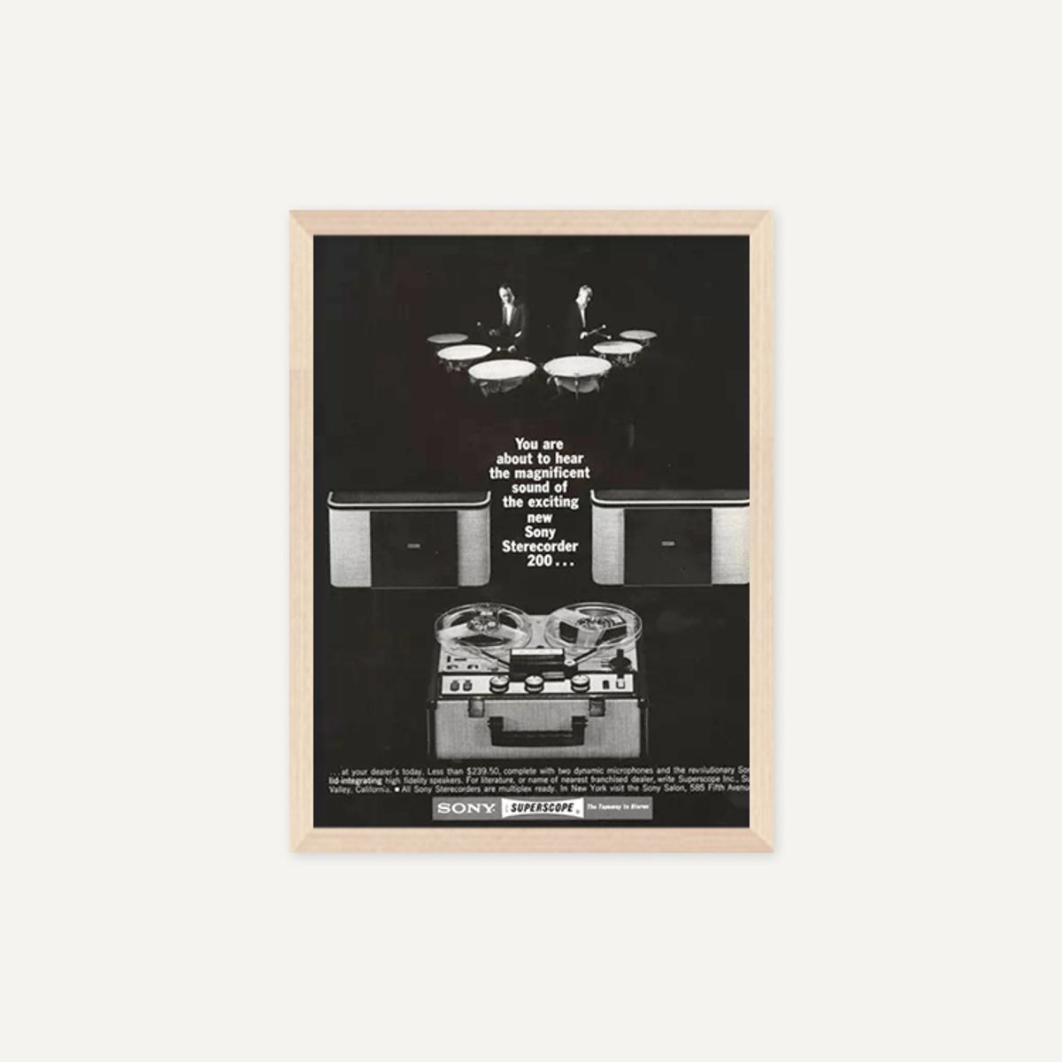 그릿시즌(GREET SEASON) SONY Sterecorder with Speakers, 1964 (액자 포함)