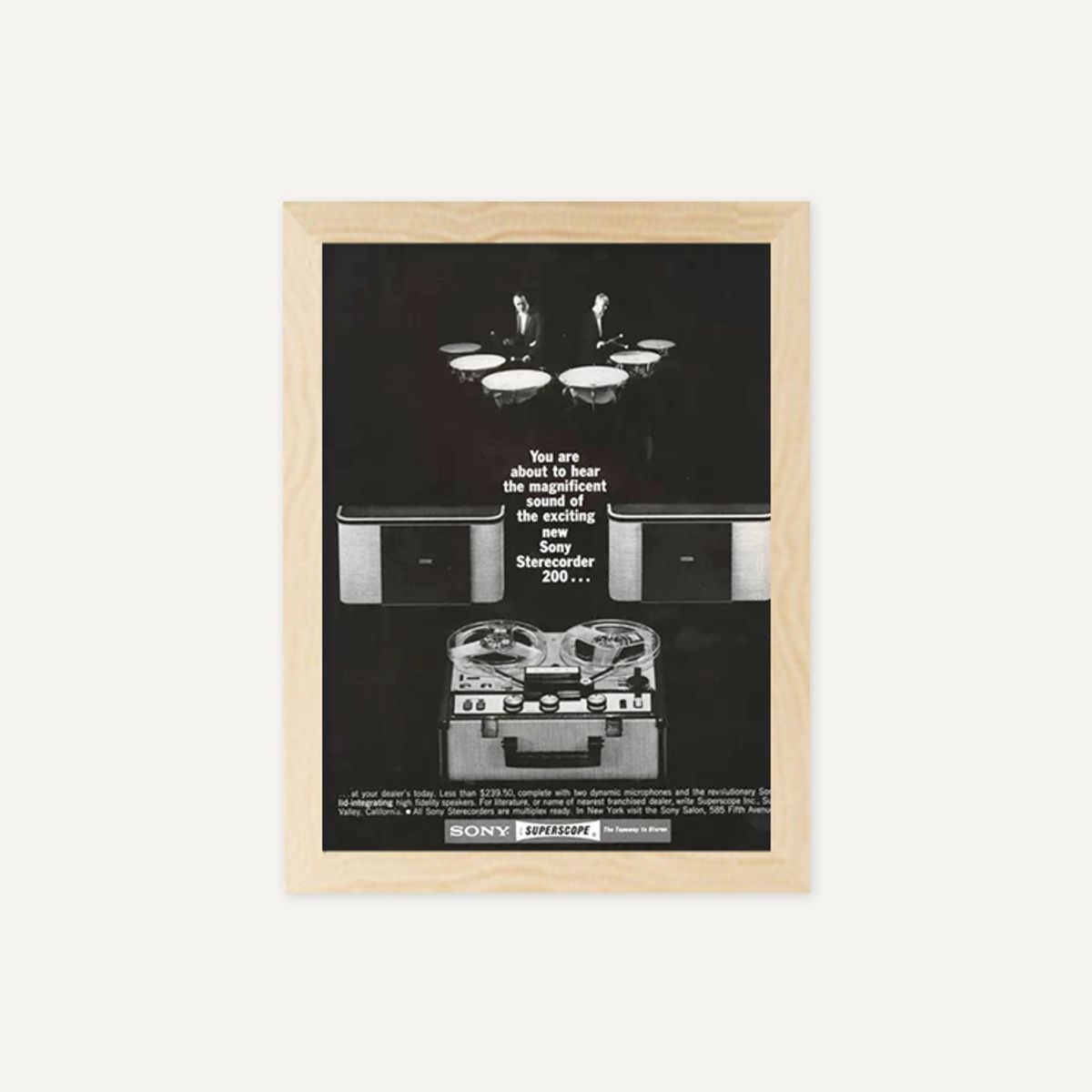 그릿시즌(GREET SEASON) SONY Sterecorder with Speakers, 1964 (액자 포함)